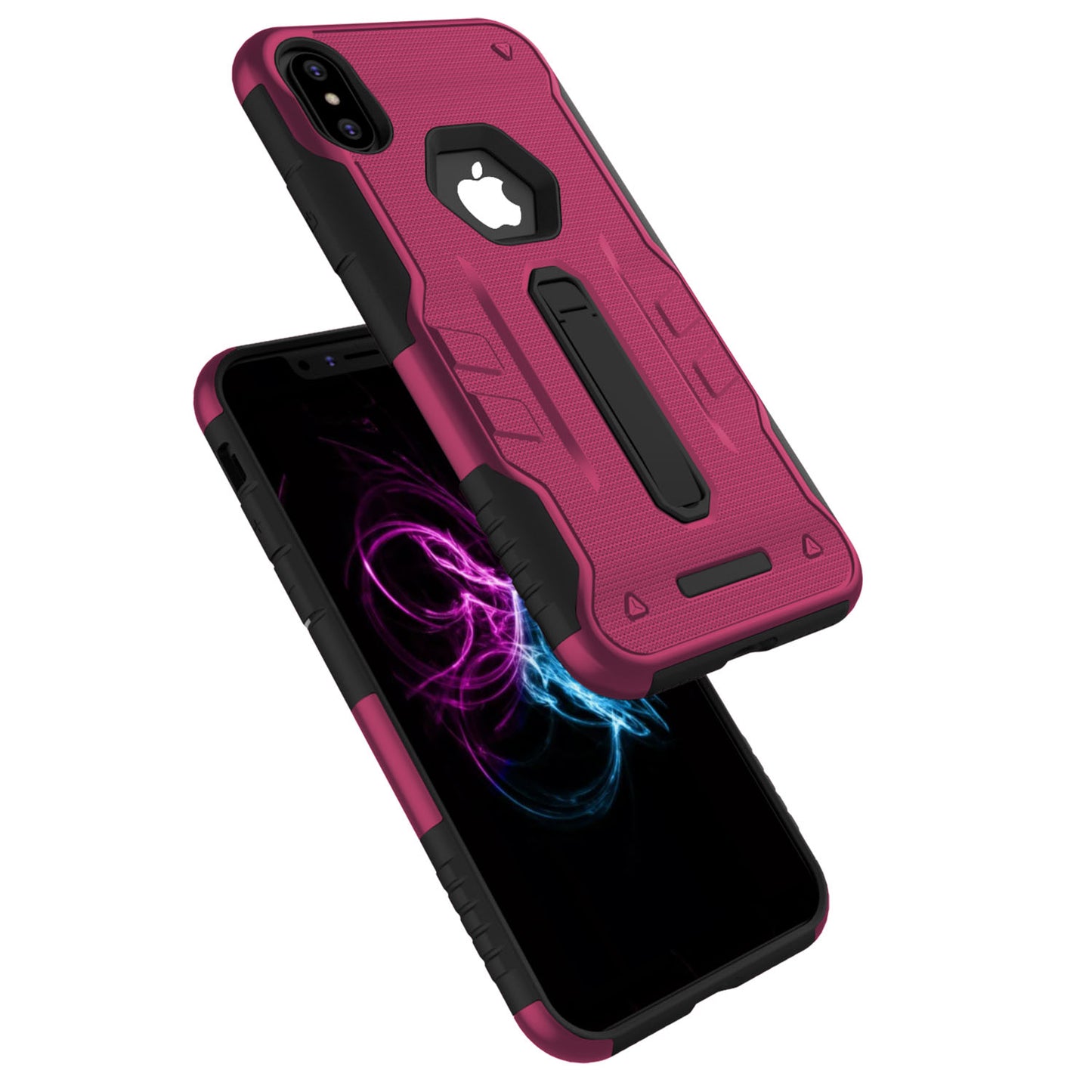 Rugged Phone Case for iPhone X Drop-protection Phone Case with Kickstand He 1308