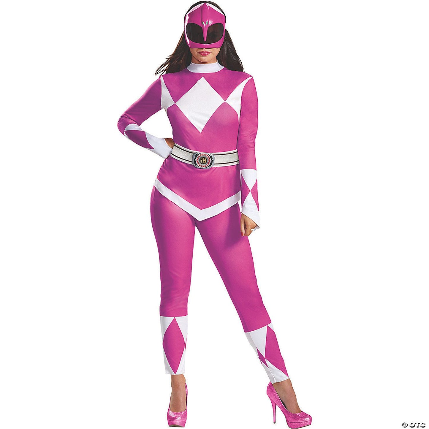 Womens Deluxe Mighty Morphin Pink Ranger Costume - XXL