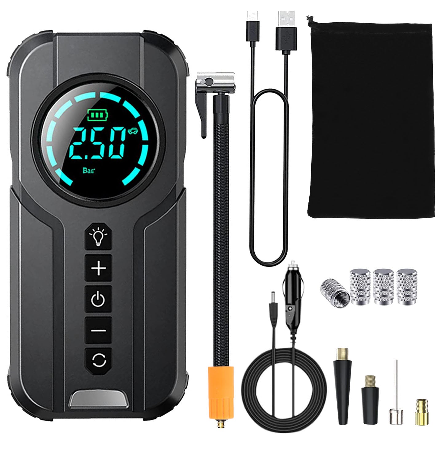 Car Tire Inflator Pump Portable Car Air Compressor Wireless Electric Air Pu 7302