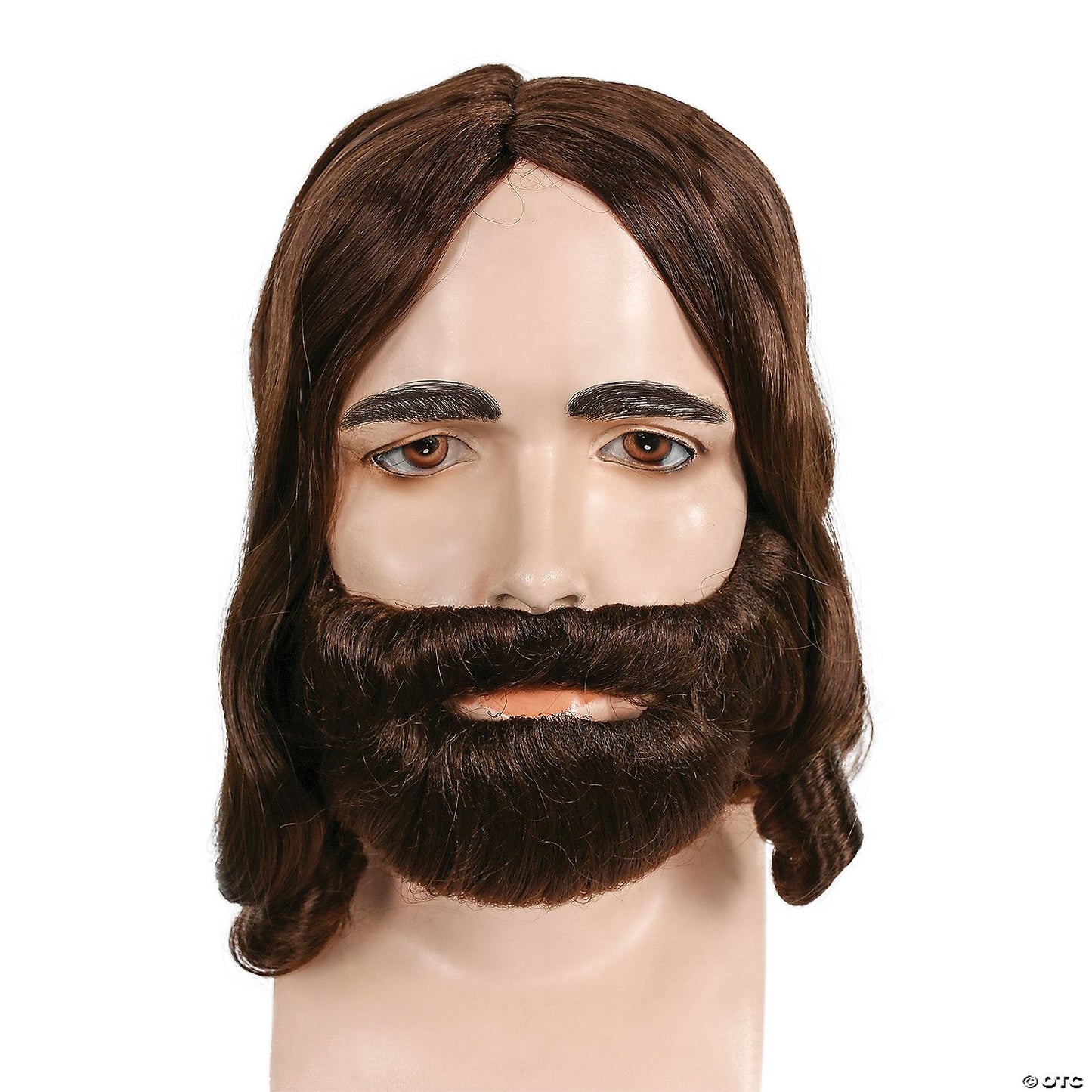 Mens Discount Biblical Wig & Beard Set | Light Brown