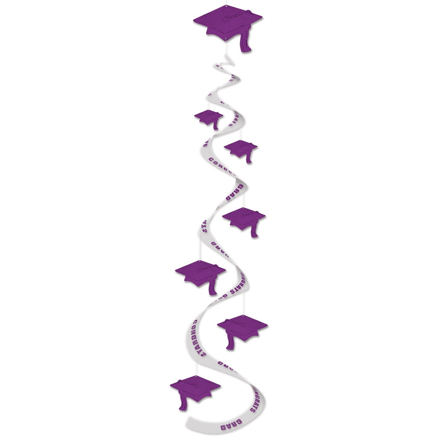 Beistle Printed Grad Cap Whirls - Graduation | Party Supply | Decoration