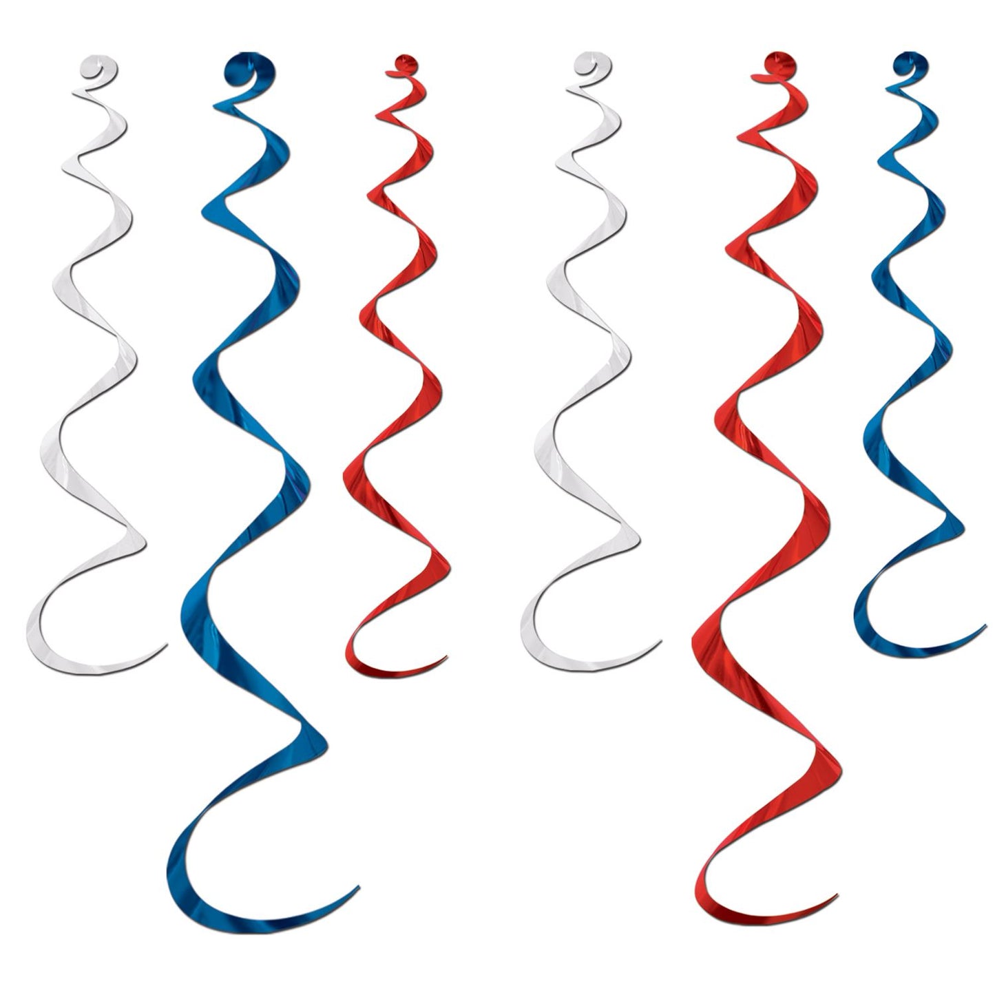 Beistle Red, White and Blue Twirly Whirlys - General Occasion | Party Supply
