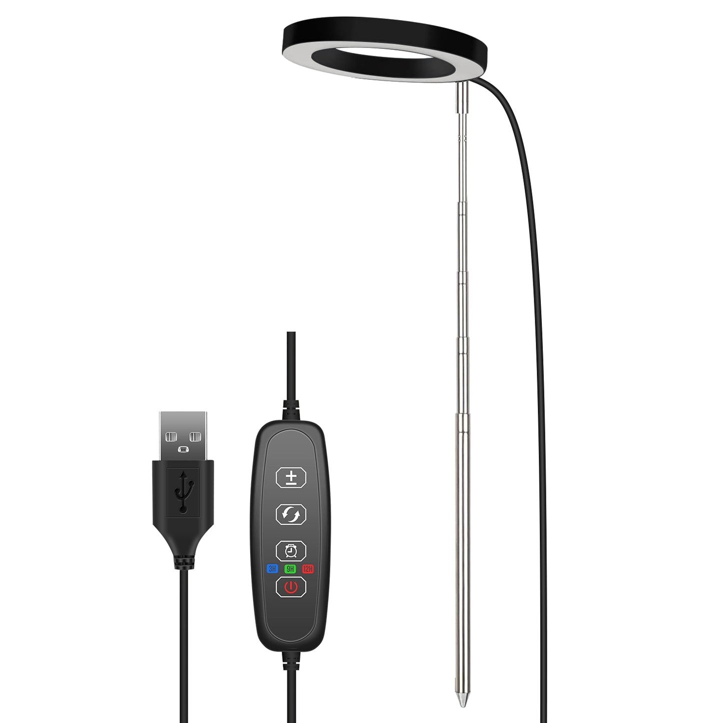 Plant Grow Light LED Full Spectrum Circle Growing Lamp with 3/9/12Hours Aut 8875