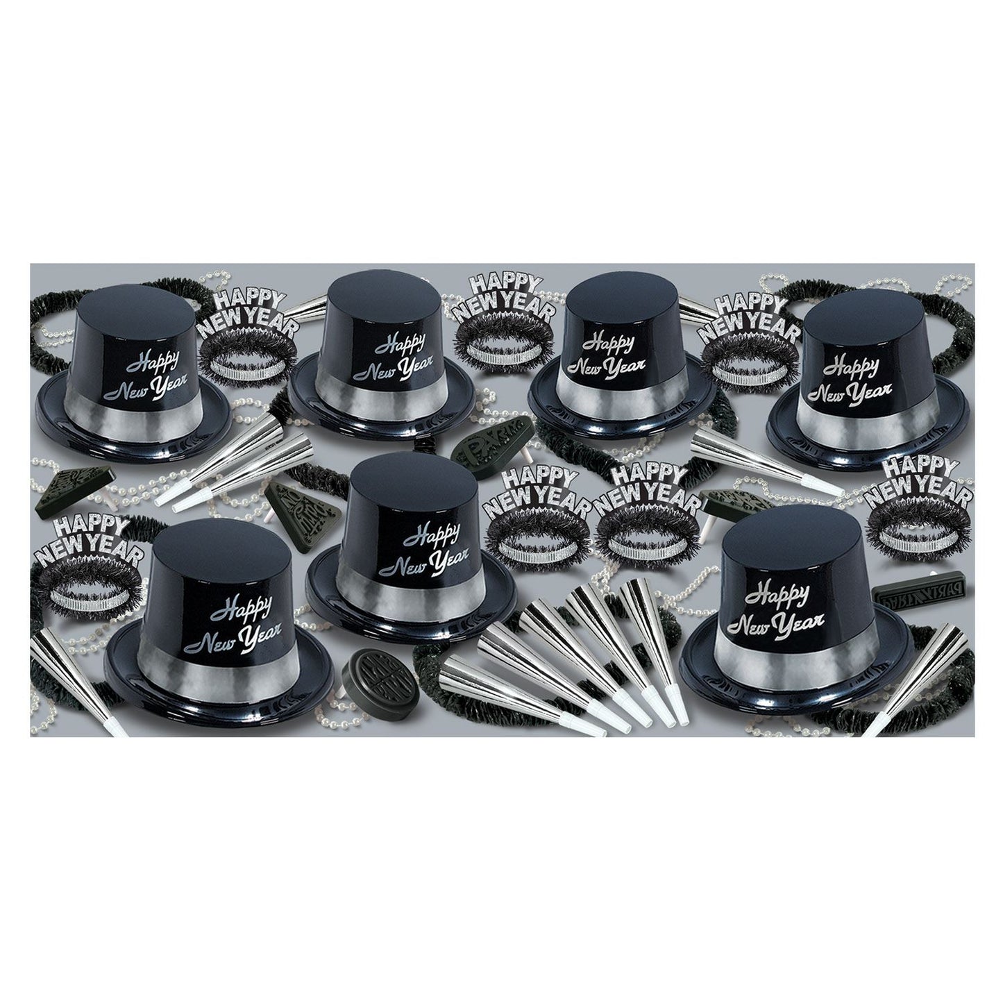 Beistle Silver Legacy New Year Assortment (for 50 people) - New Years | Party