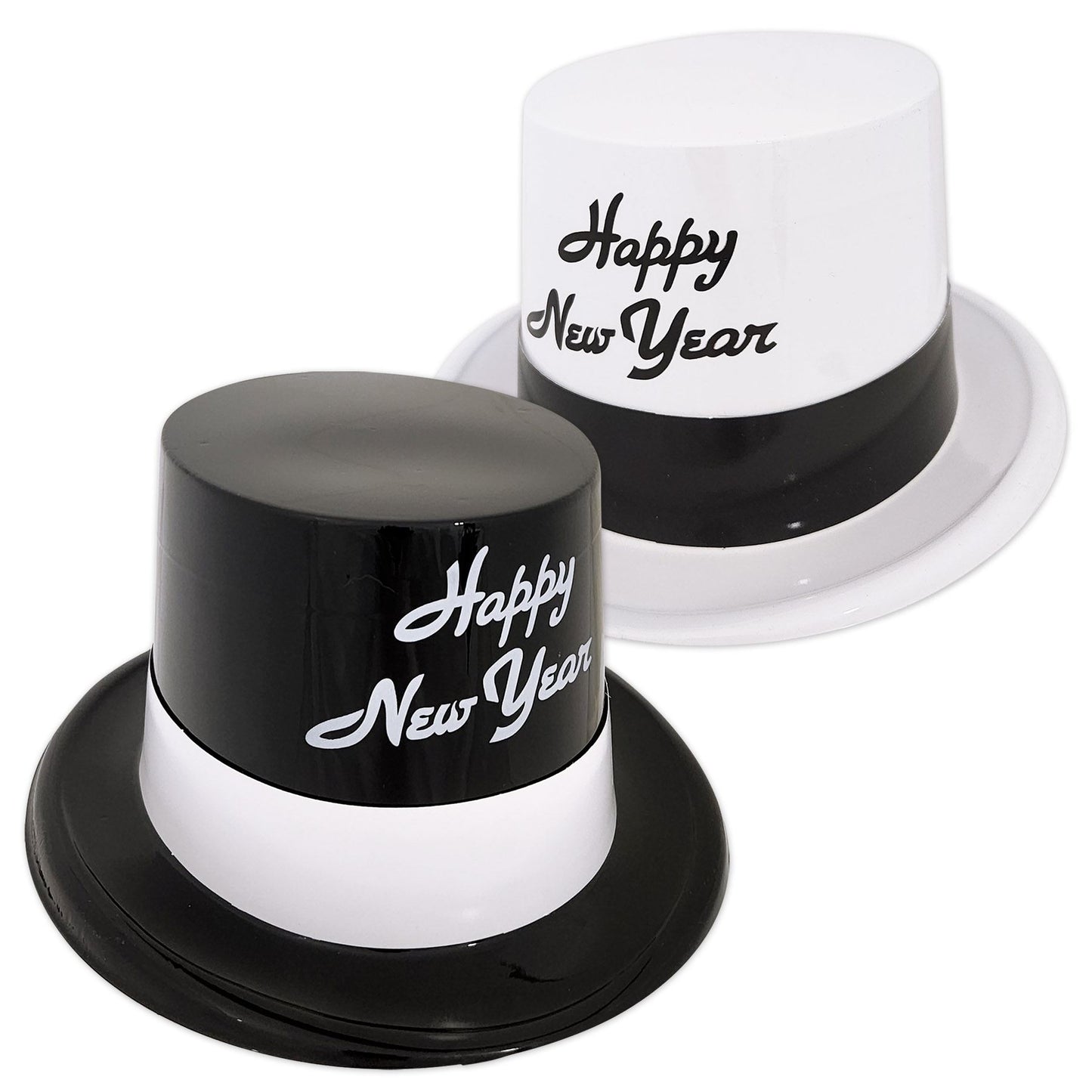 Beistle Black and White Happy New Year Legacy Top Hats - New Years | Party