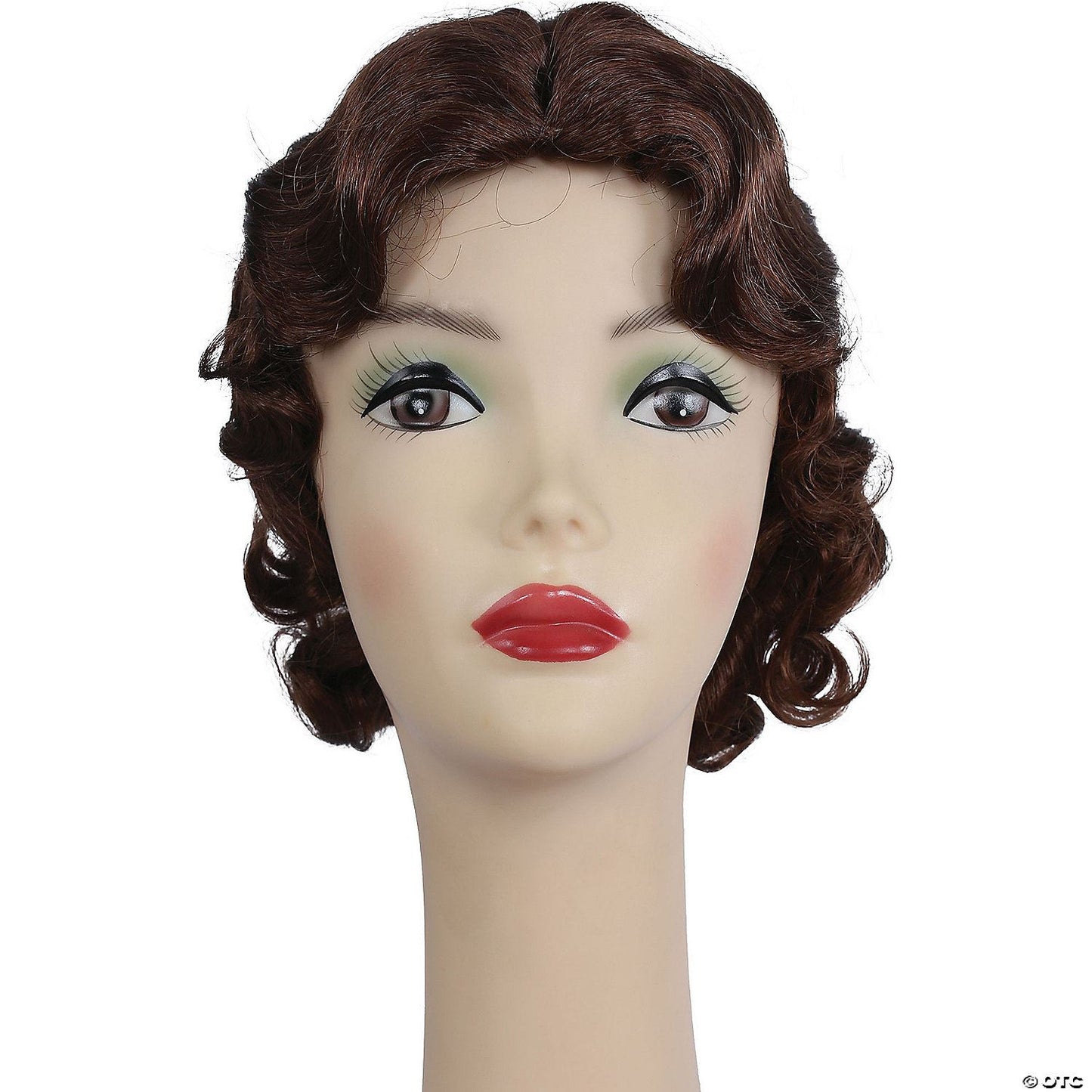 Womens Fingerwave Fluff Wig | Brown/Red