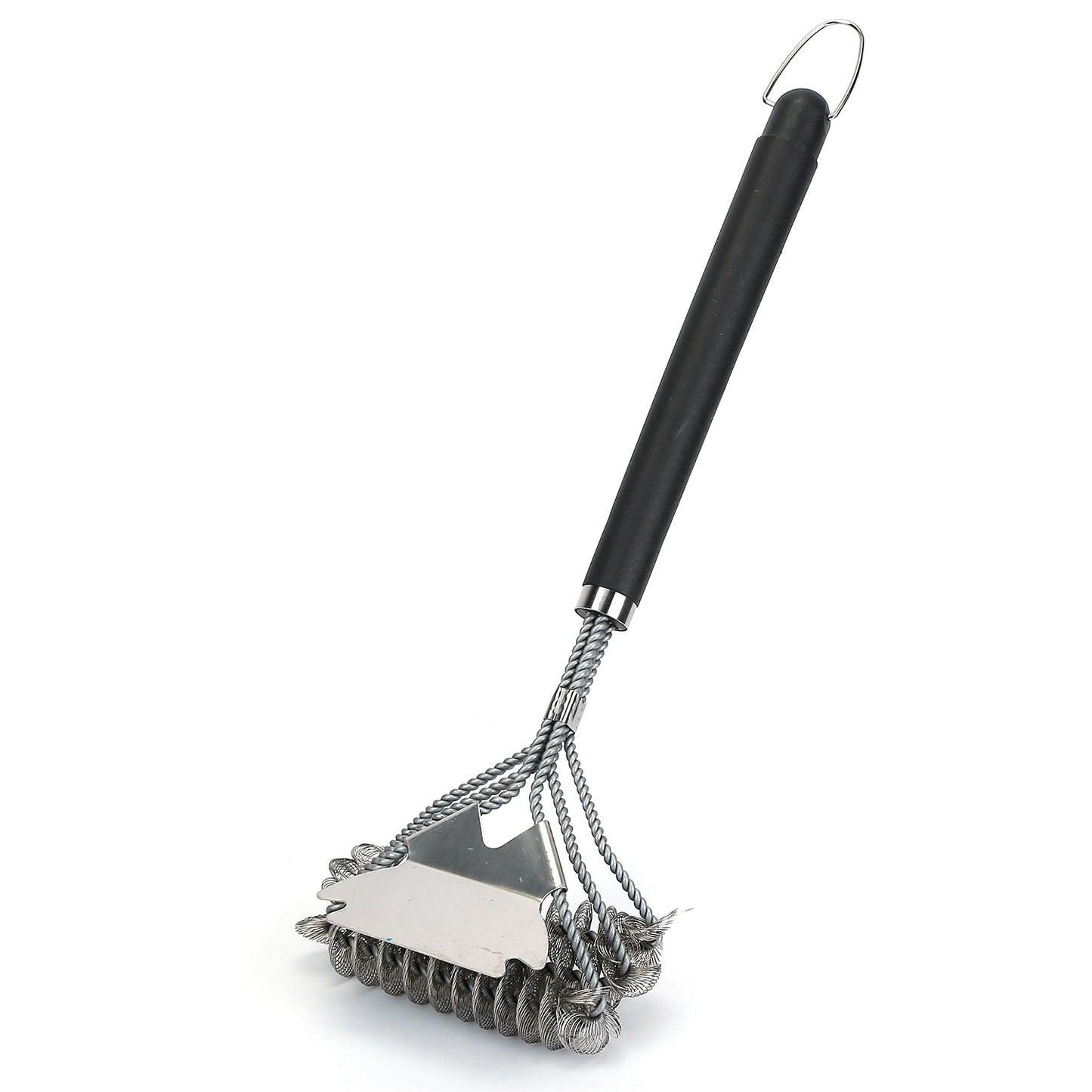 BBQ Grill Cleaning Brush Stainless Steel Barbecue Cleaner Scraper 16.5in Handle