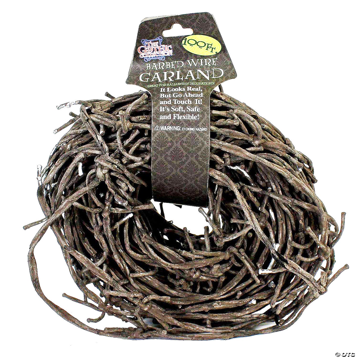 100' Rusted Barb Wire Decoration