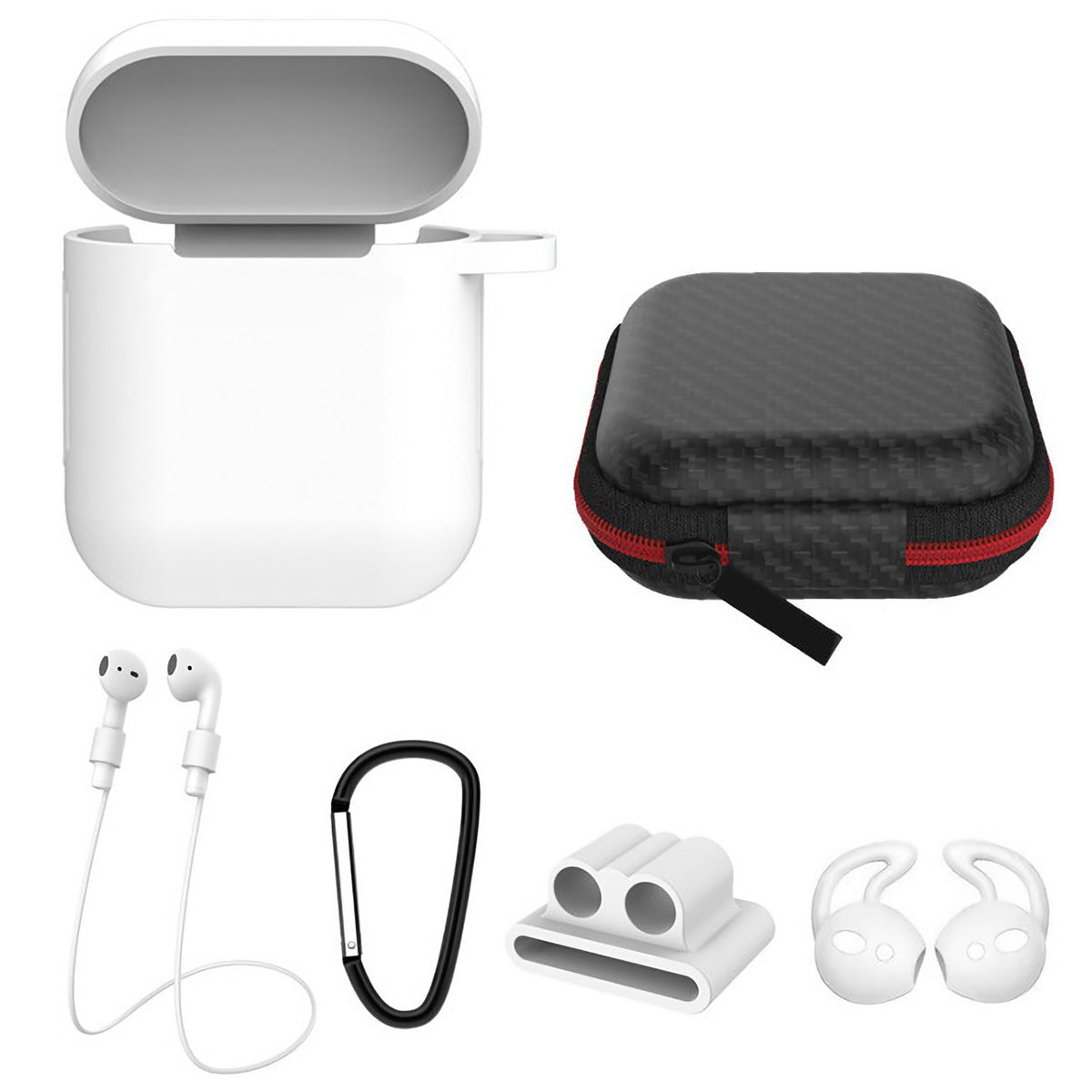 Silicone Case for Apple AirPod 1 2 AirPods Protective Cover Skin w/Strap Ea 3990
