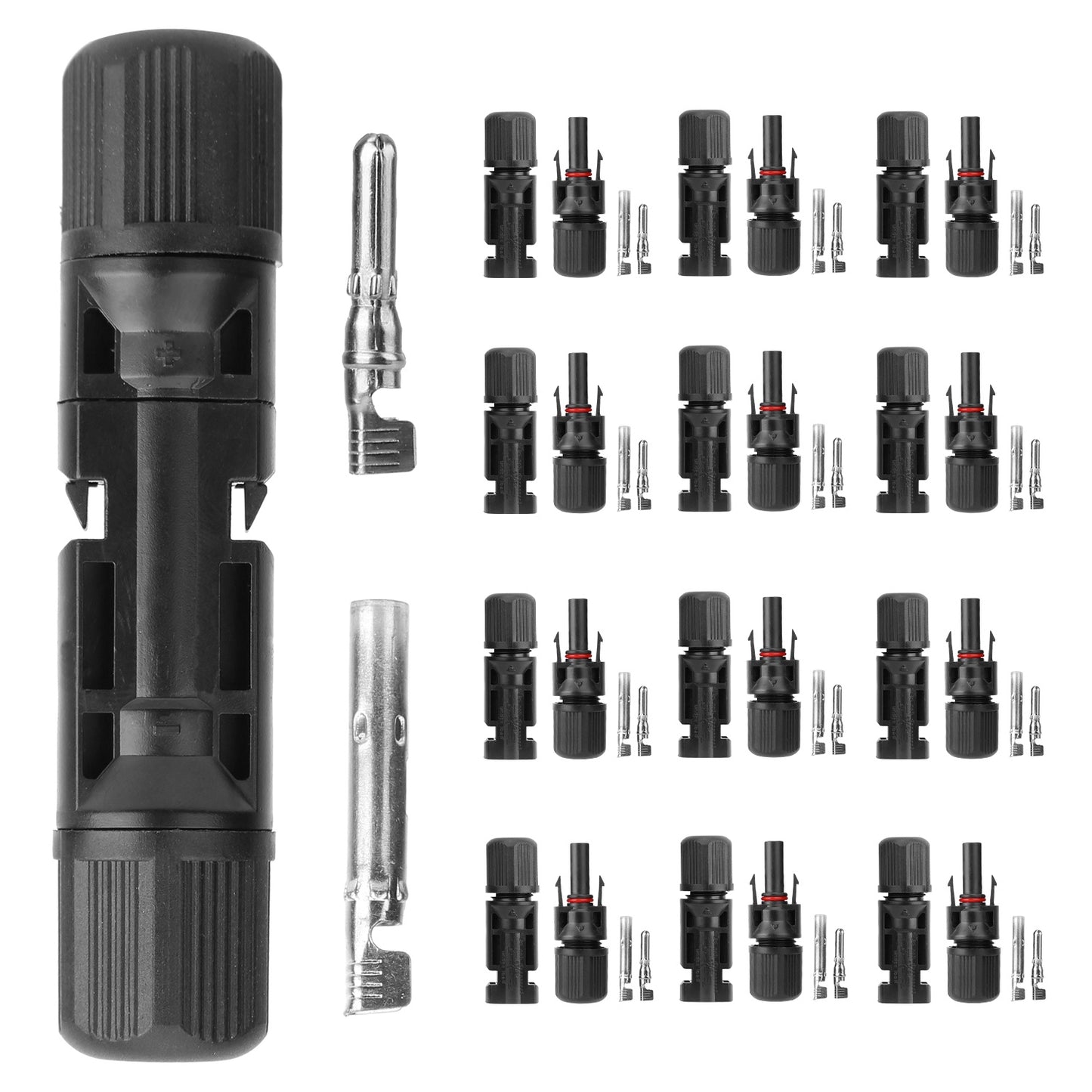 10 Pairs Solar Panel Connectors Solar Wire Adapter Male/Female IP67 Waterproof