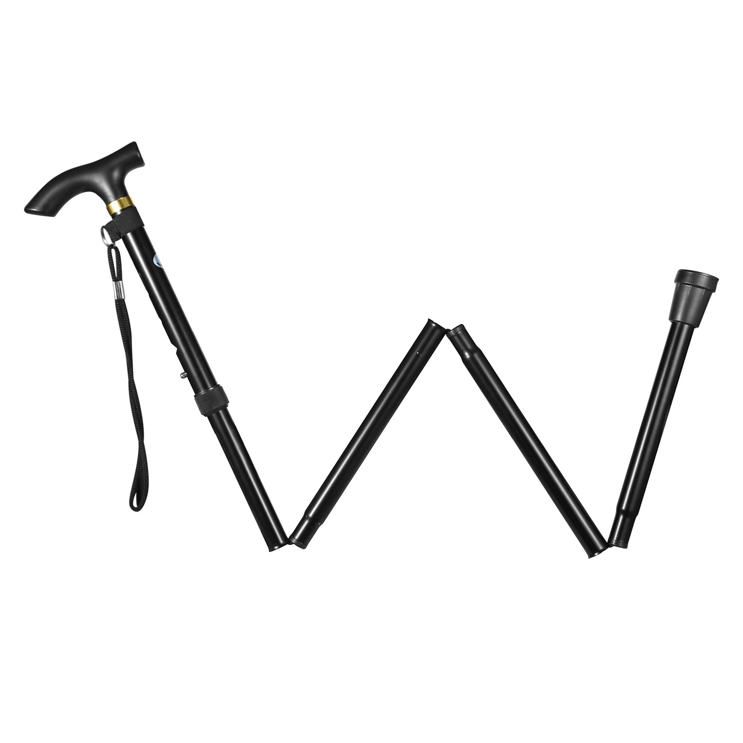 Walking Cane Aluminum Alloy Walking Stick Adjustable Folding Travel Hiking