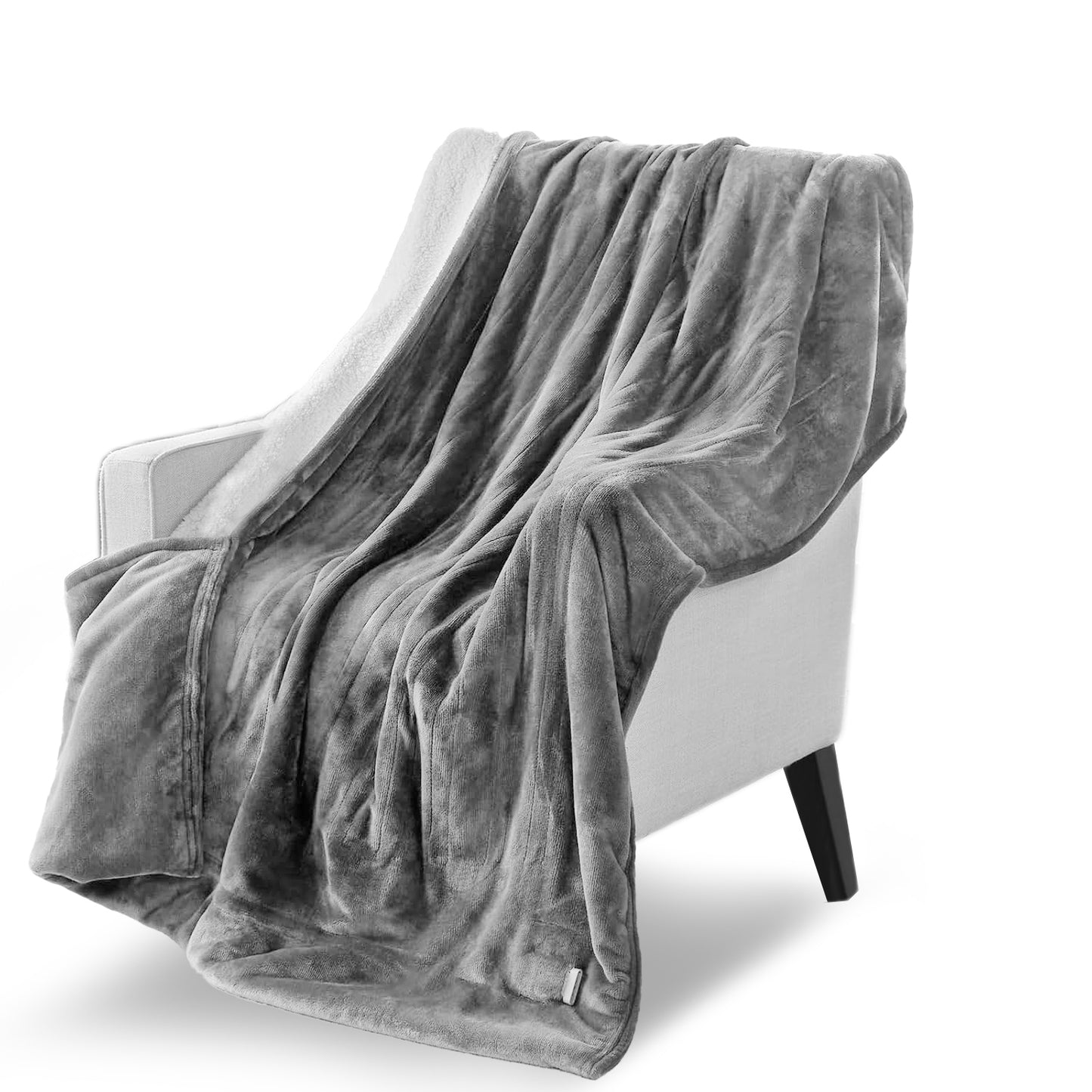 Electric Heated Queen Size Fleece Heated Blanket with Dual Controller 10