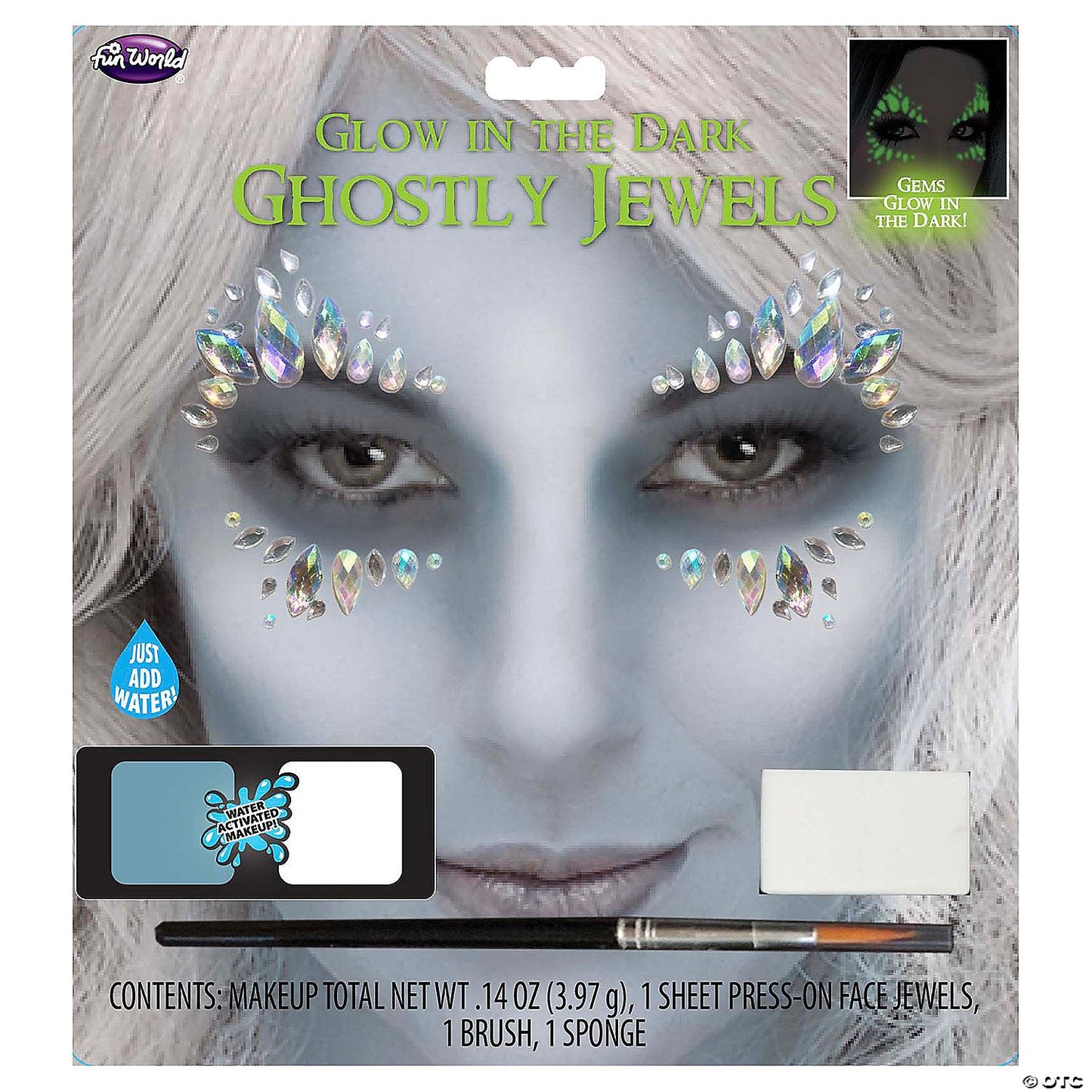 Glow-in-the-Dark Ghostly Jewels Makeup Kit | Halloween Decoration