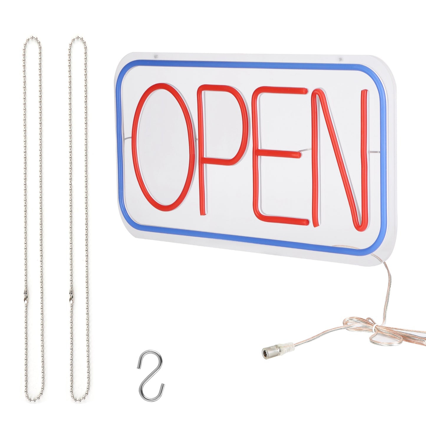LED Open Sign 16.5x9.1in Business Neon Open Sign Advertisement Board with 11