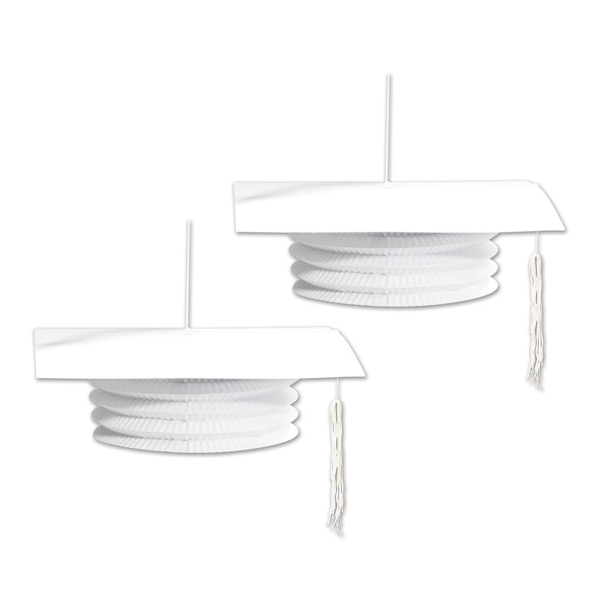 Beistle White Graduation Cap Paper Lanterns | Party Supply | Decoration