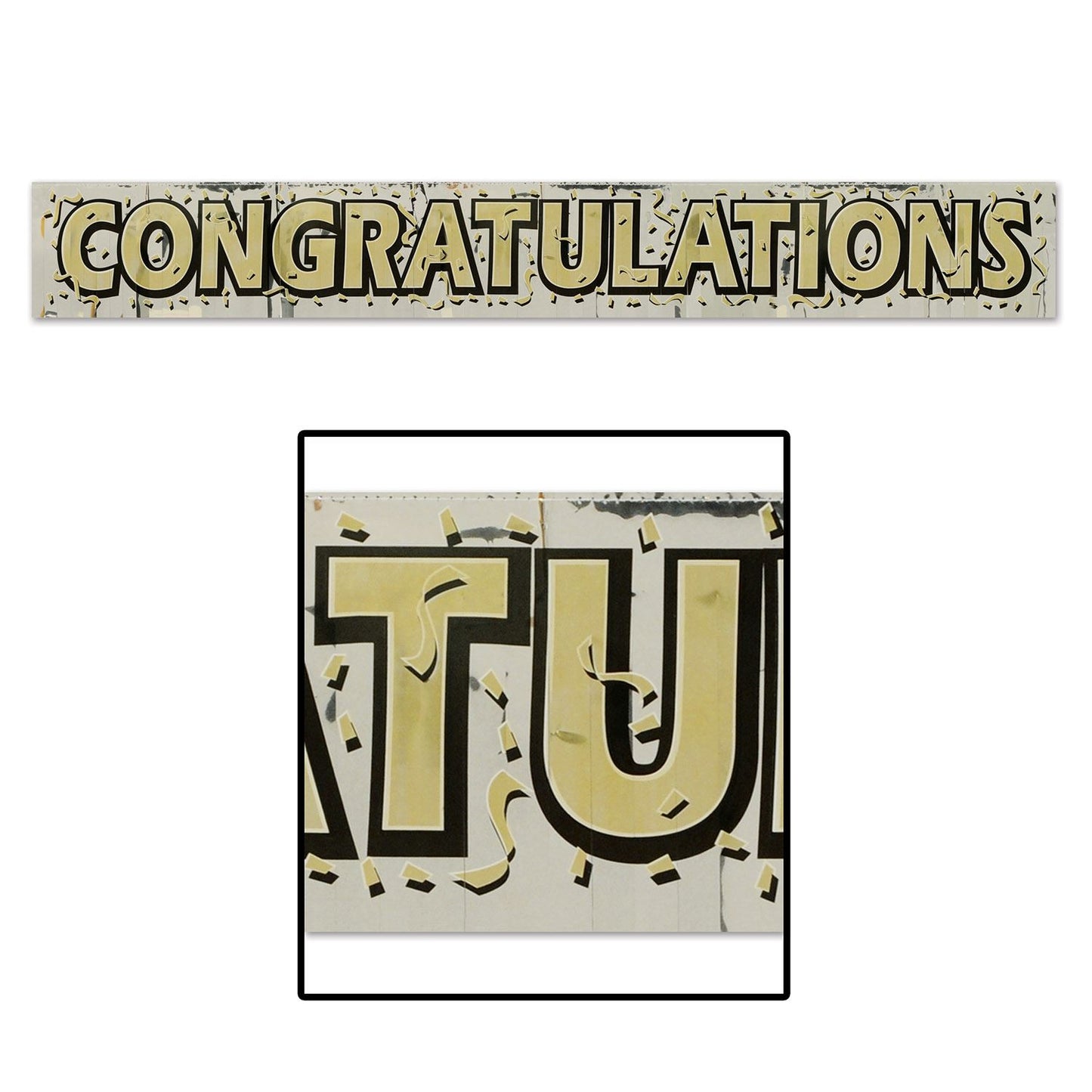 Beistle Metallic Congratulations Banner - Anniversary | Party Supply