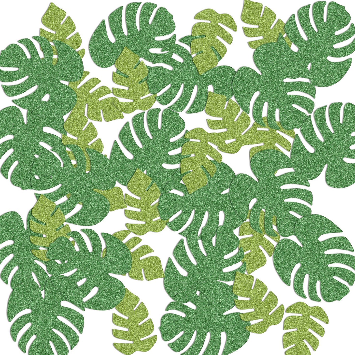 Beistle Tropical Palm Leaf Deluxe Sparkle Confetti - Jungle | Party Supply