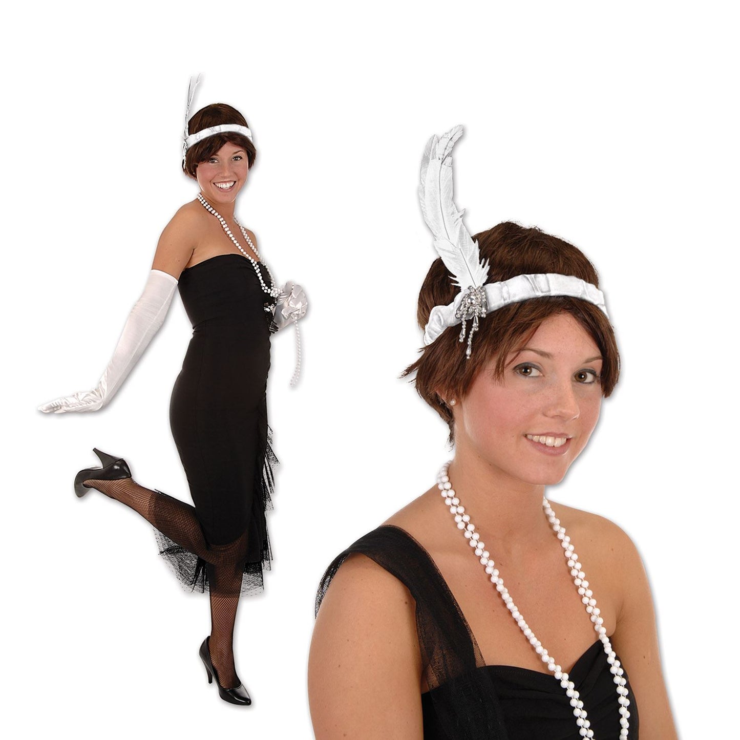 Beistle White Flapper Headband - 20's | Party Supply | Decoration