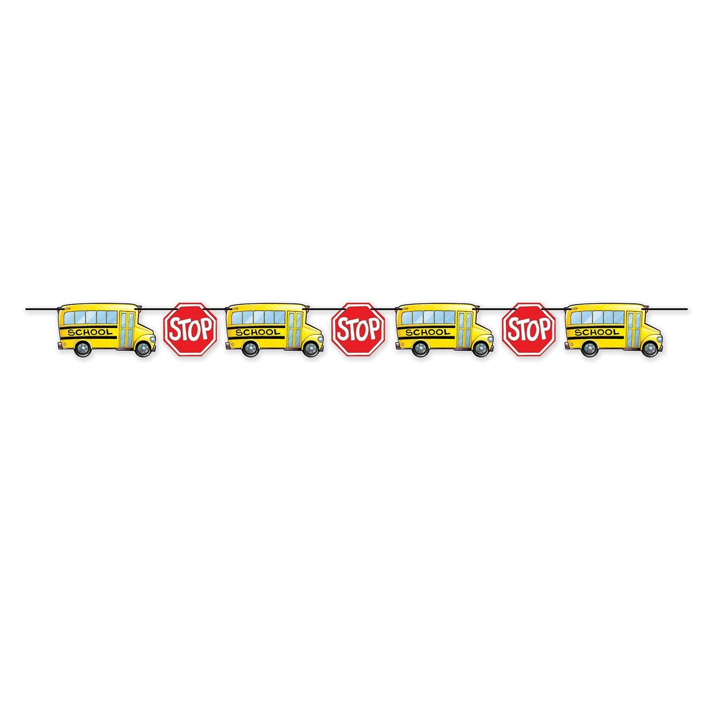 Beistle School Bus Streamer - Educational | Party Supply | Decoration | Award