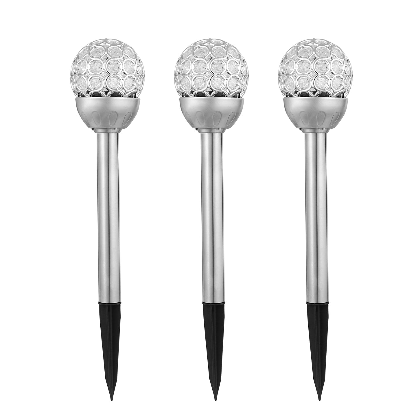 Solarek 3 Pcs Outdoor Solar Lights IP44 Waterproof Ball RGB Light Garden Decor
