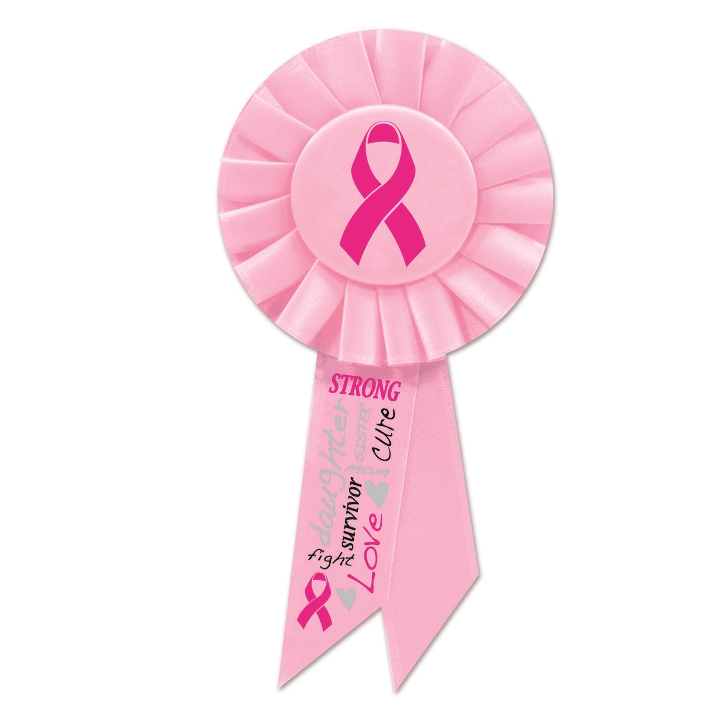 Beistle Pink Ribbon Rosette - Party Supply Decoration for Pink Ribbon