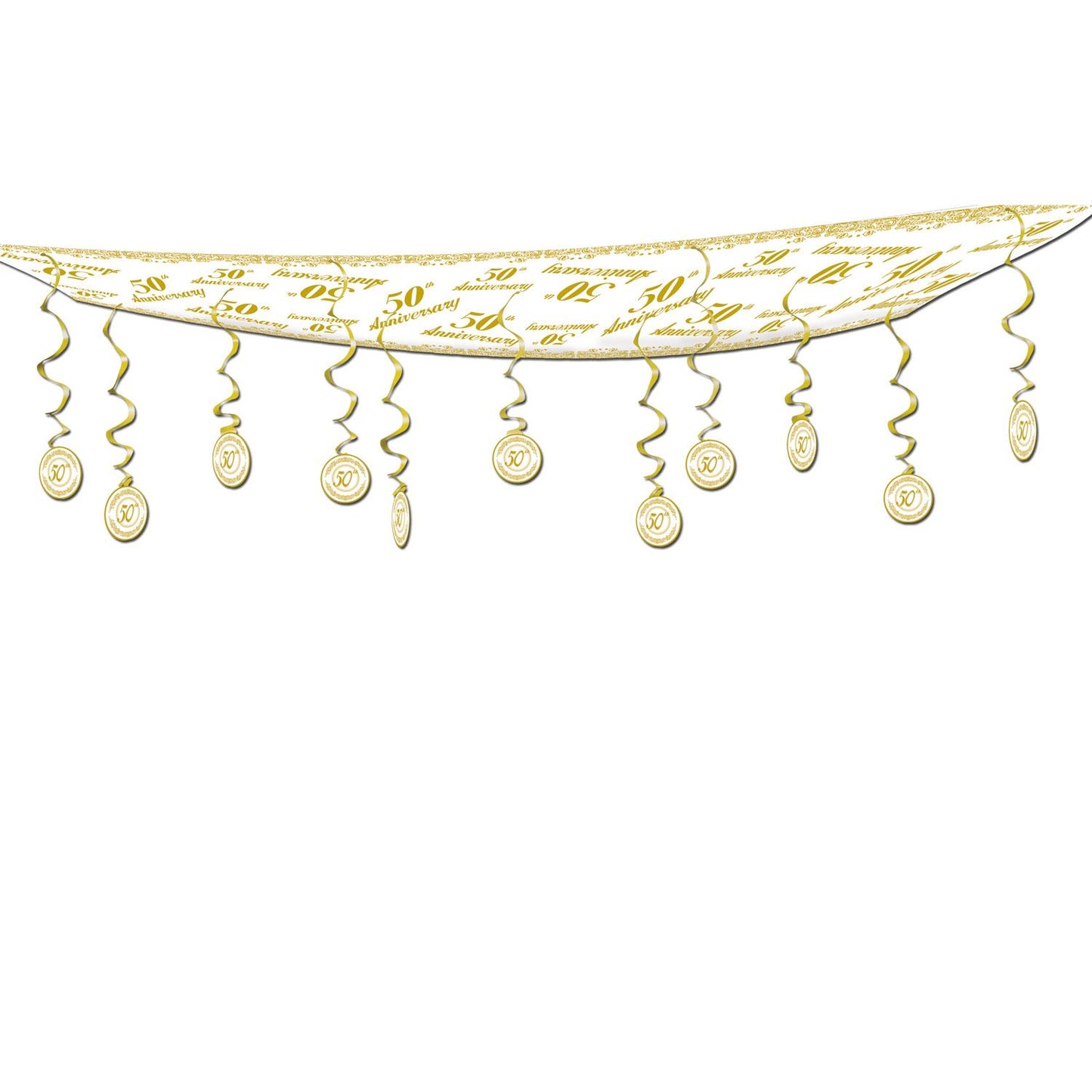 Beistle 50th Anniversary Ceiling Decoration | Party Supply