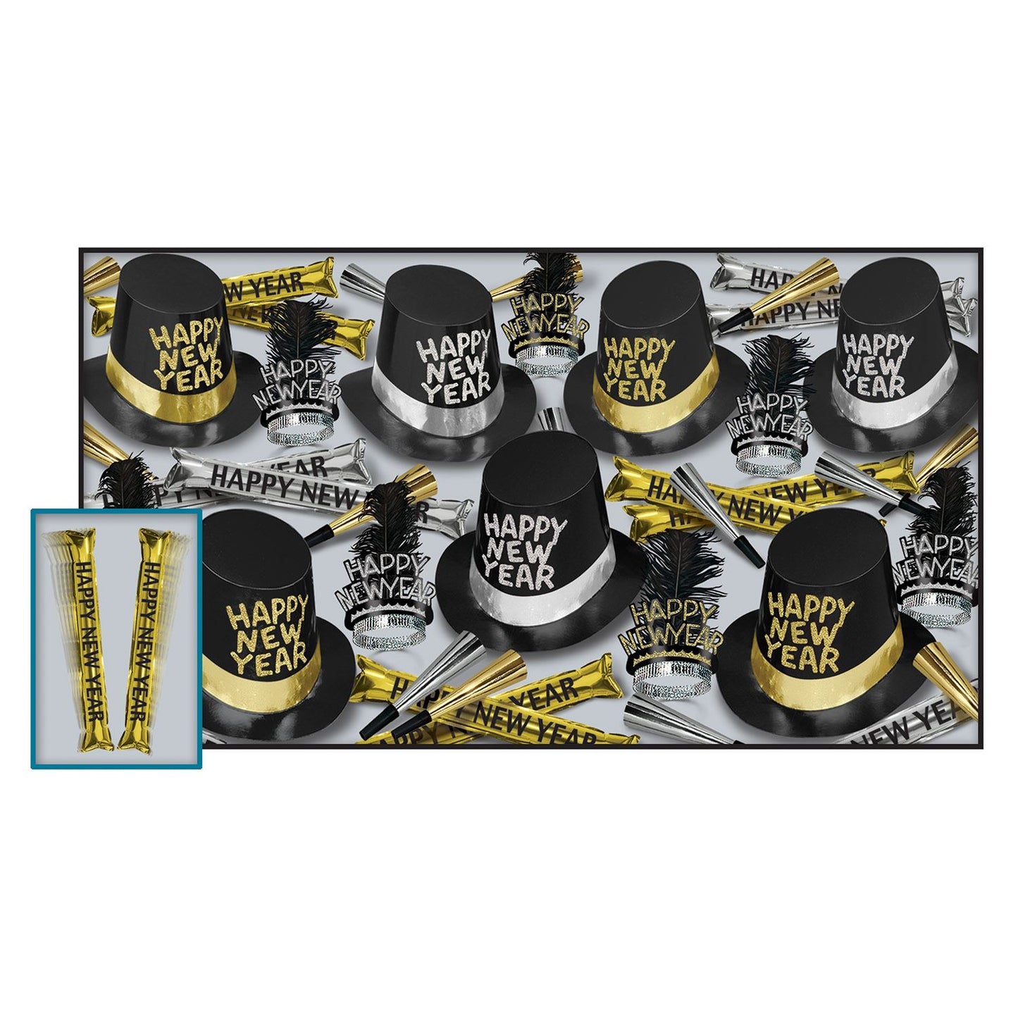 Beistle Midnite Thunder Assortment (for 50 people) - New Years | Party Supply
