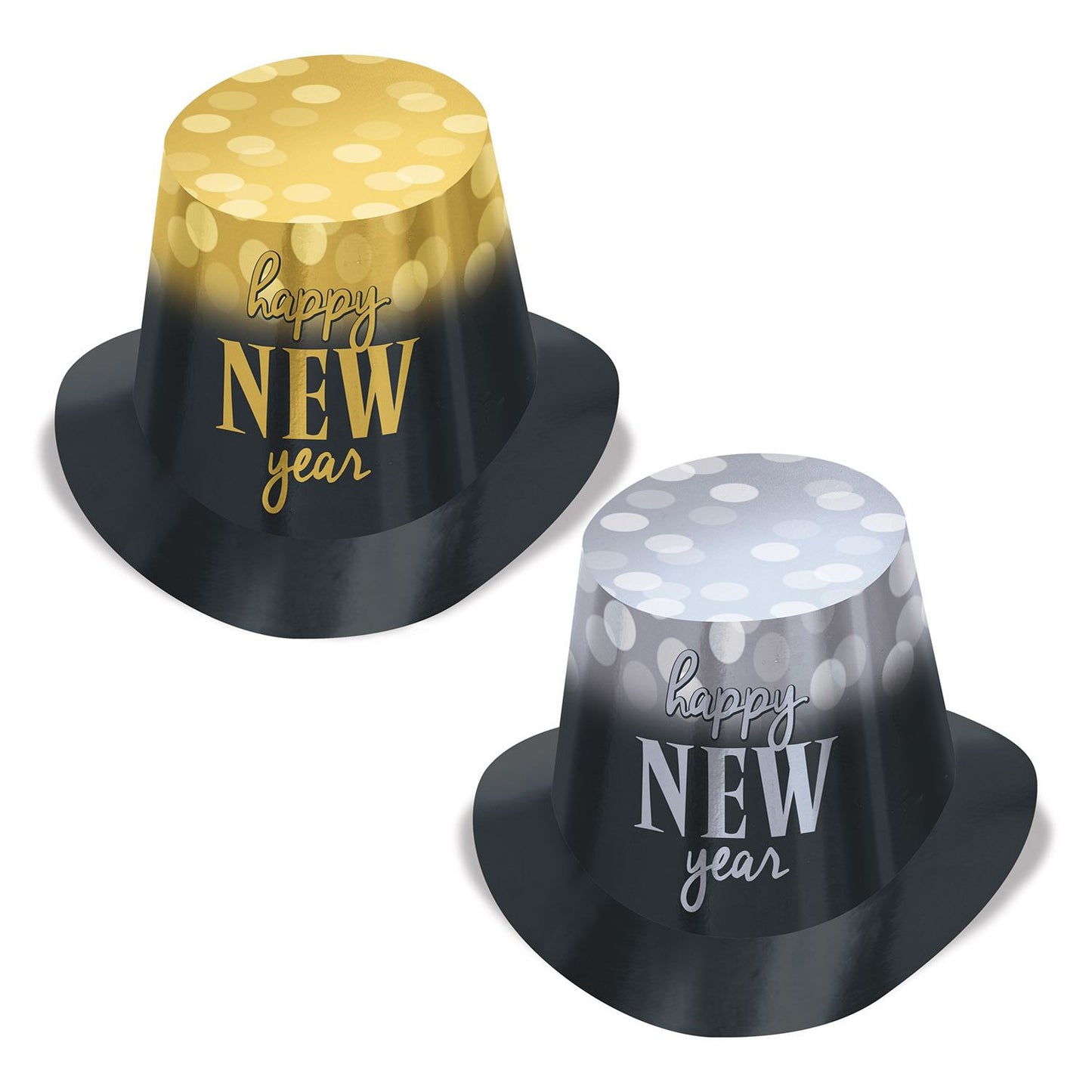 New Year Lights Hi-Hats Bulk Pack of 25