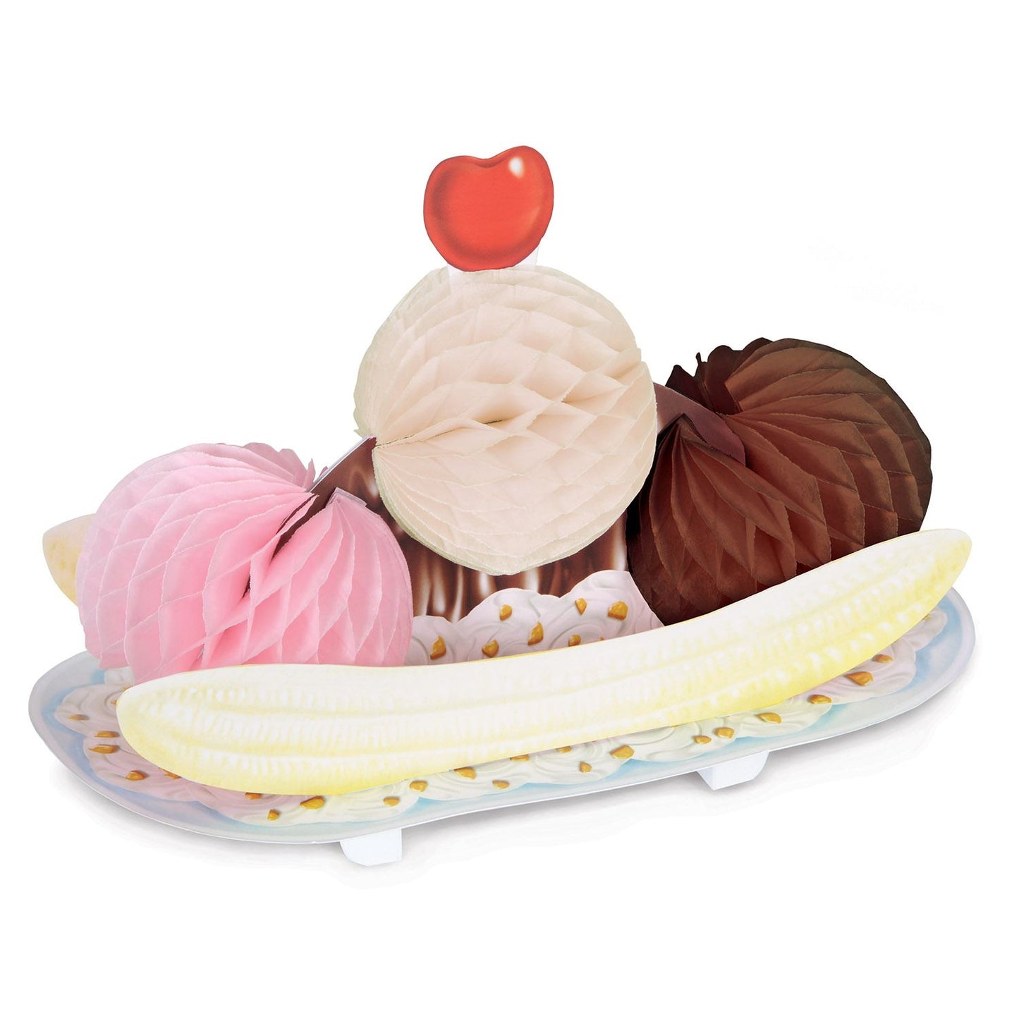 Beistle Tissue Banana Split - 50's/Rock & Roll | Party Supply | Decoration