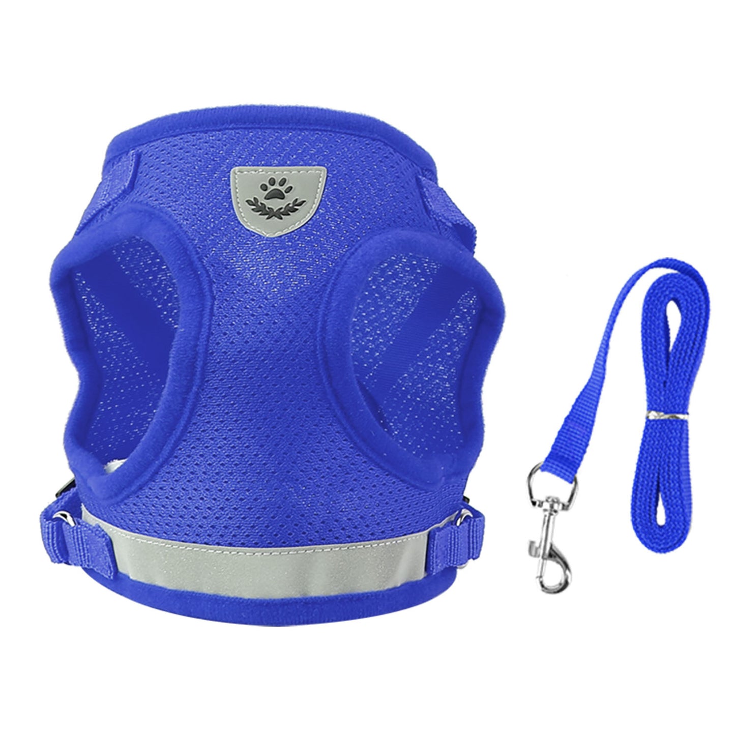Pet Mesh Harness Dog Leash Set Reflective Chest Strap Adjustable Puppy Vest For