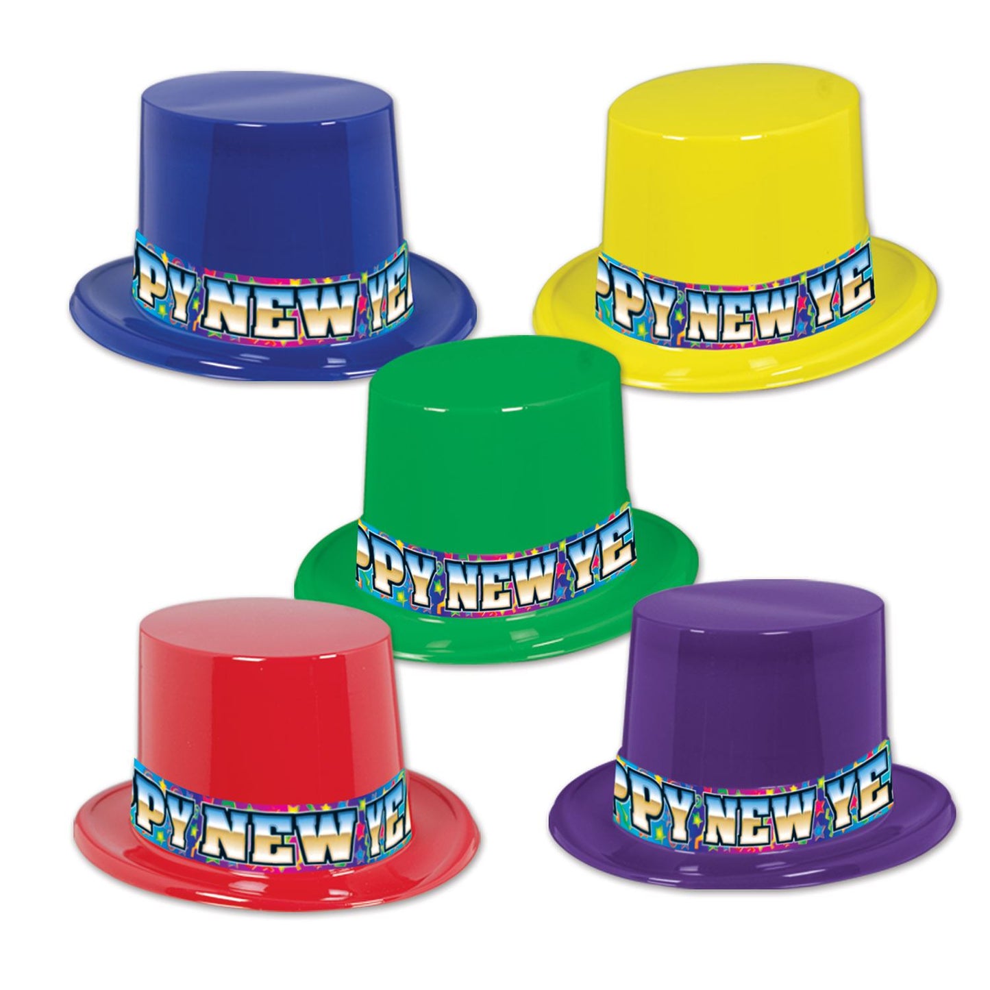 Beistle Rainbow Blast New Year Topper Hats - New Years | Party Supply