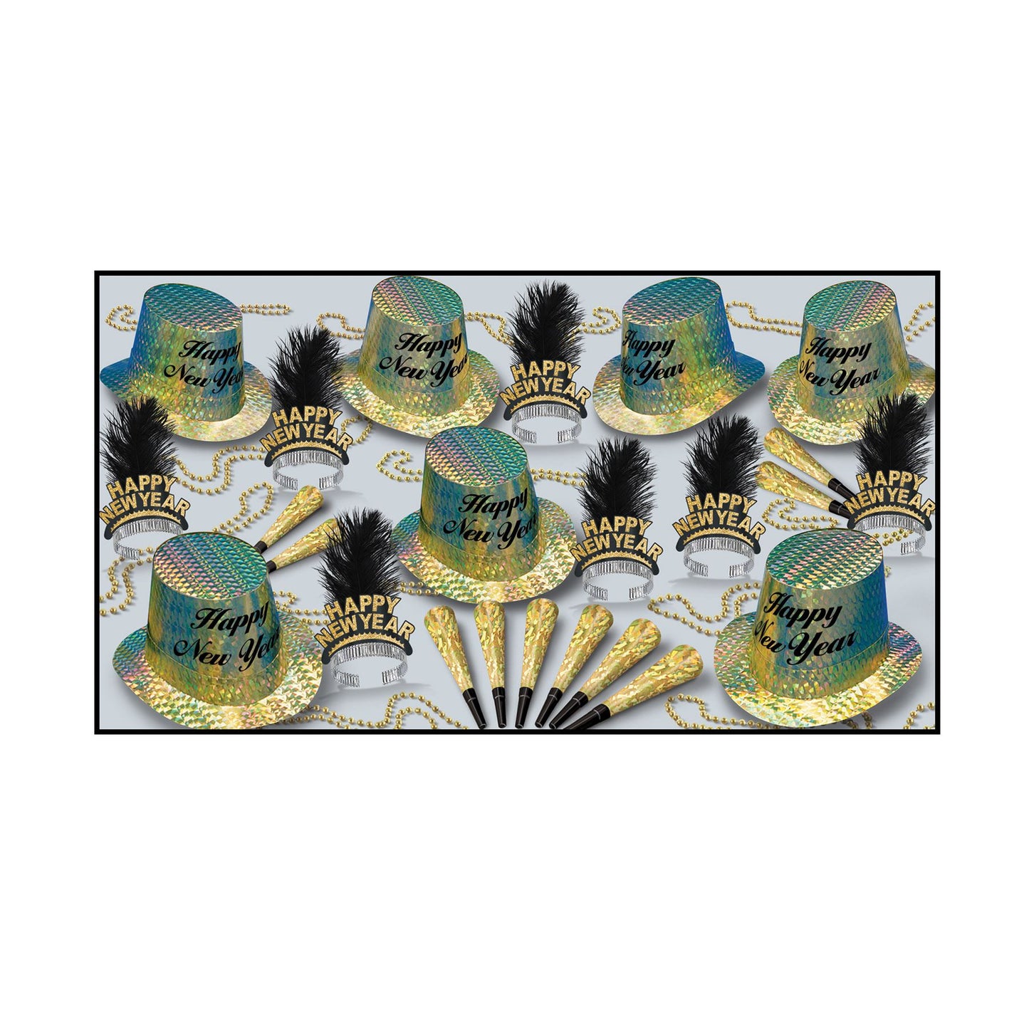 Beistle Topaz New Year Assortment (for 50 People) - New Years | Party Supply