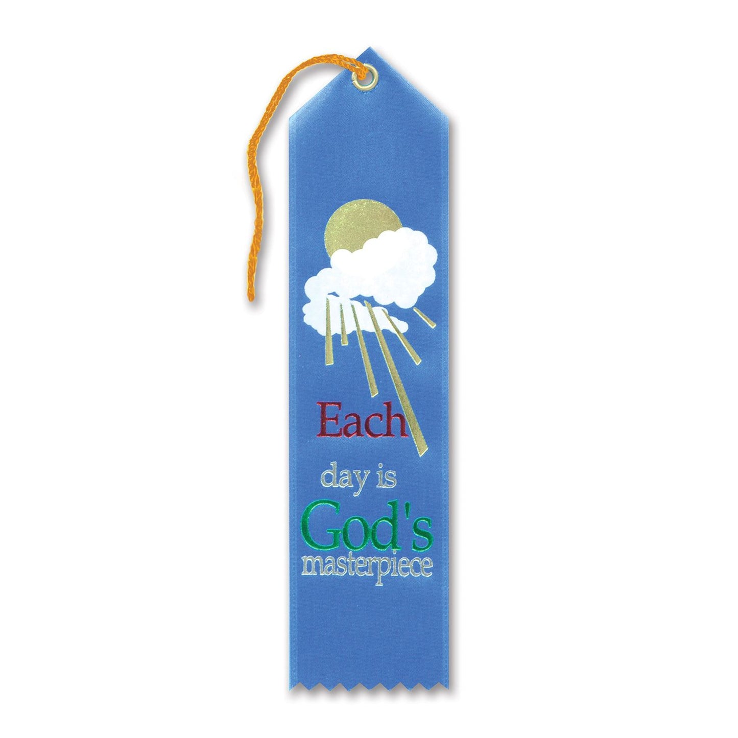 Beistle Each Day Is God's Masterpiece Ribbon - Religious | Party Supply