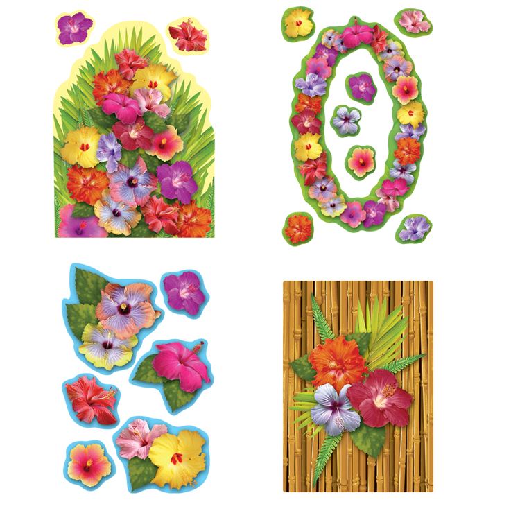 Beistle Hibiscus Cutouts - Luau | Party Supply | Decoration