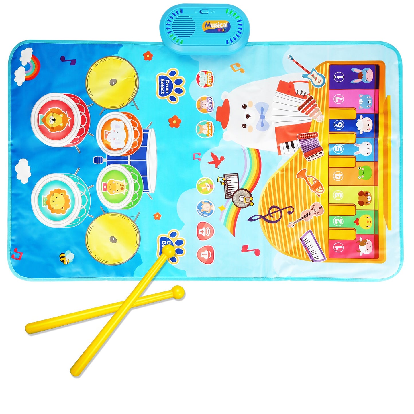 Baby Musical Mat With 55 Music Sounds Toddler Toys Floor Piano Keyboard Mat