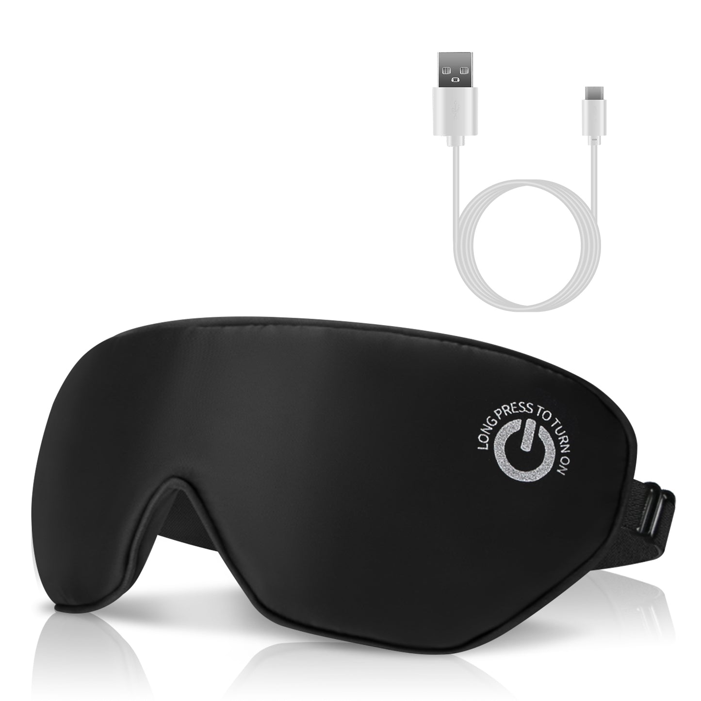 Cordless Heated Eye Mask Silk Sleep Eye Compress Mask For Dry Eyes Washable