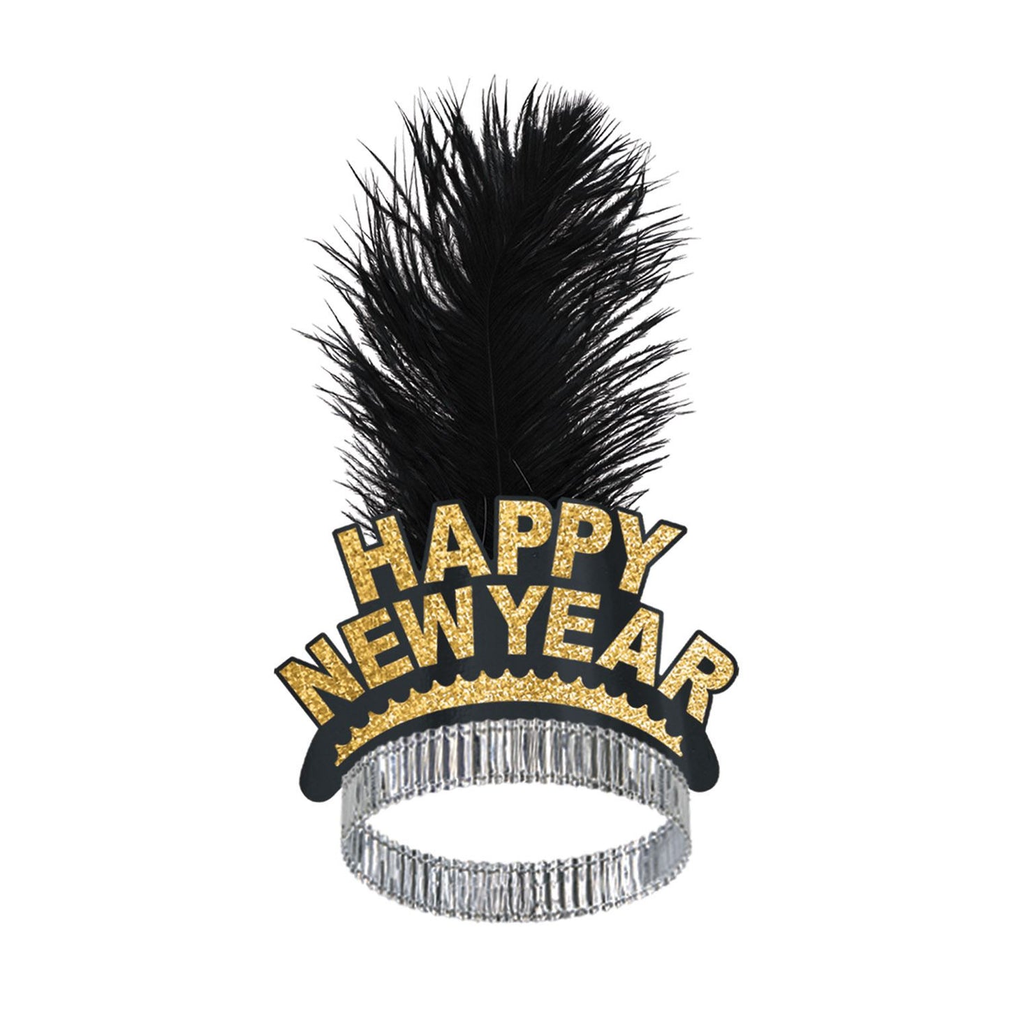 Beistle Black and Gold Swing New Year Tiaras - New Years | Party Supply