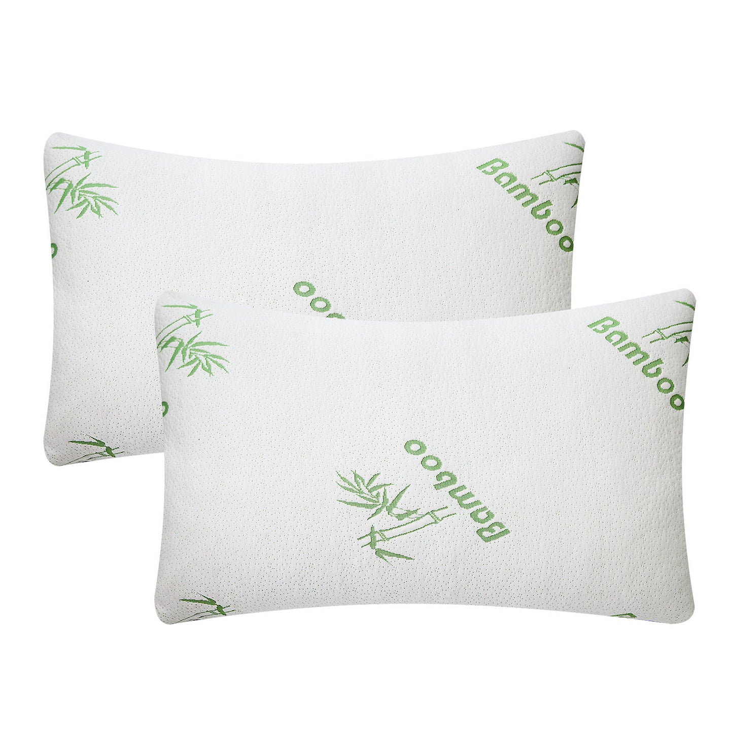 2Pcs Bamboo Memory Foam Pillow Hypoallergenic Bed Pillow For Head Neck Rest 9235