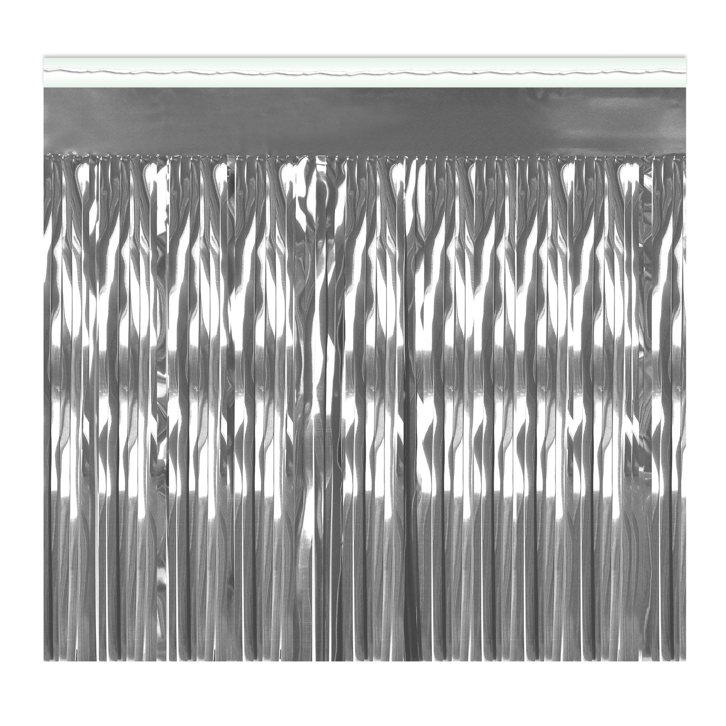 Beistle Silver 1-Ply Metallic Fringe Drape - General Occasion | Party Supply