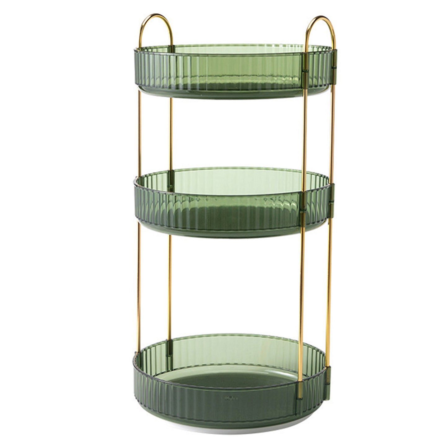 3 Tier Rotating Makeup Organizer 360° Spinning Perfume Cosmetic Storage Tray