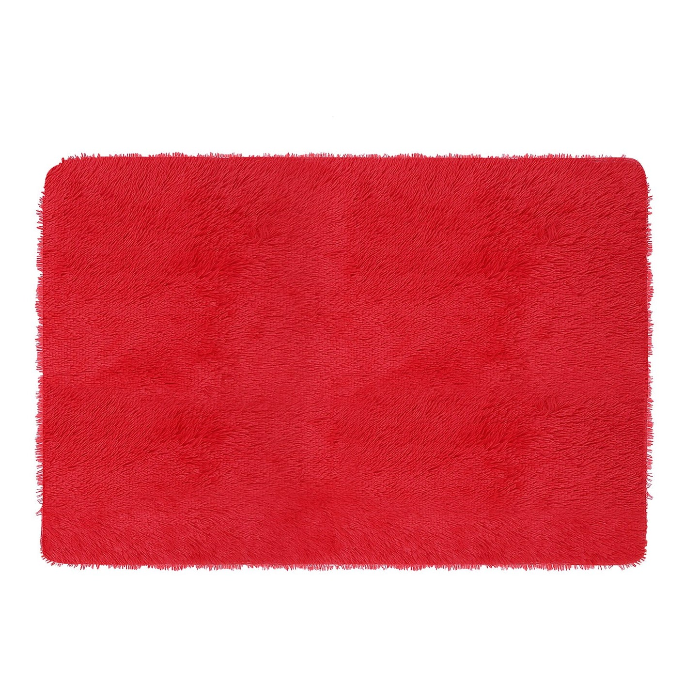 Fluffy Bedroom Rug 4’ x 2.6’ Anti-Skid Shaggy Area Rug Decorative Floor Car 3821