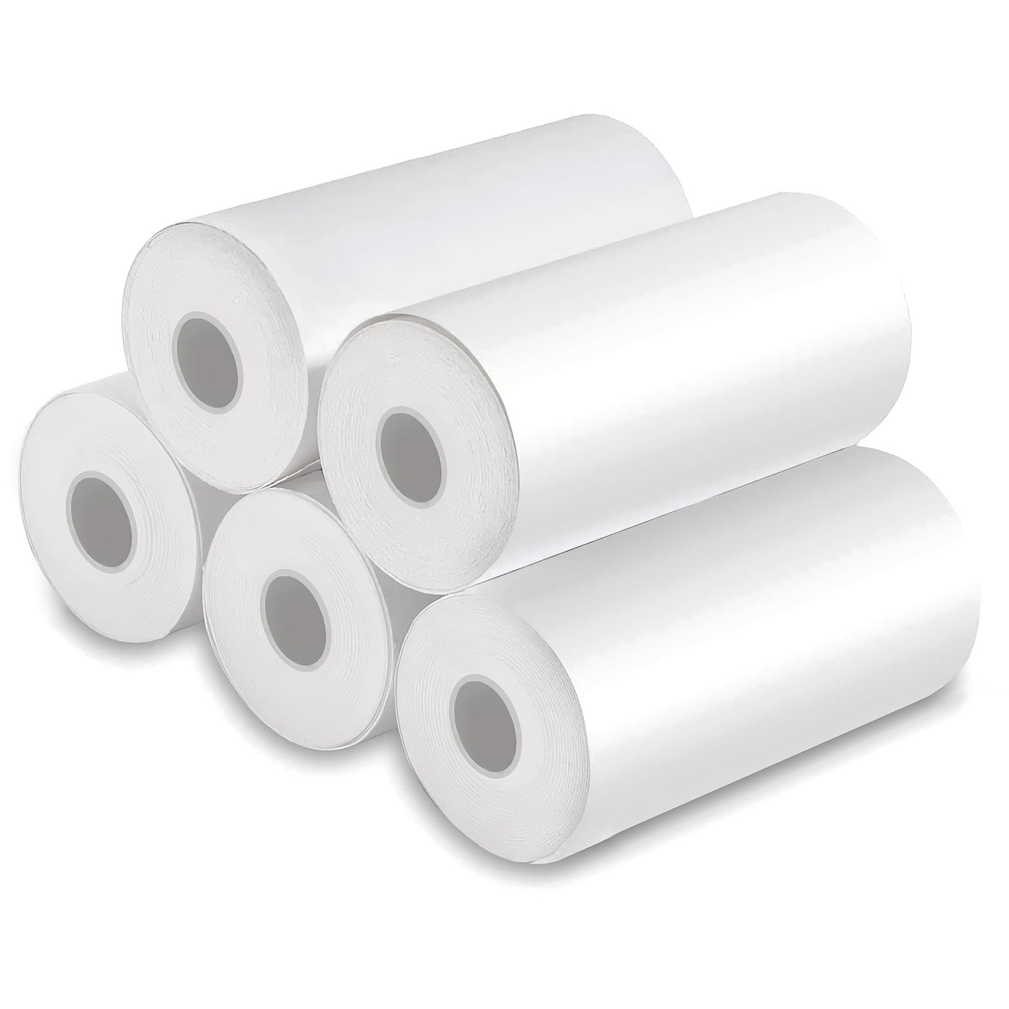 5 Rolls Regular Printer Paper Plate Mini Thermal Printing Paper White Mini