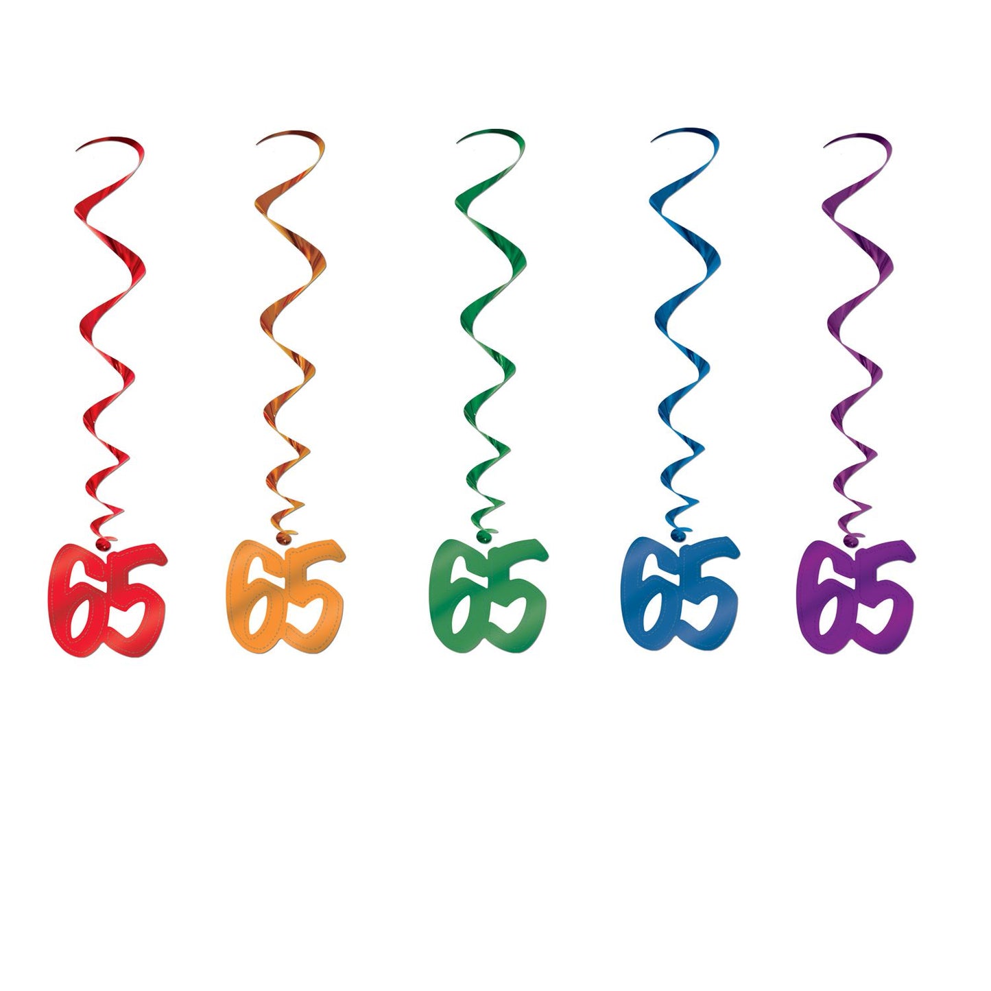 Beistle 65th Birthday Whirls - Birthday-Age Specific | Party Supply