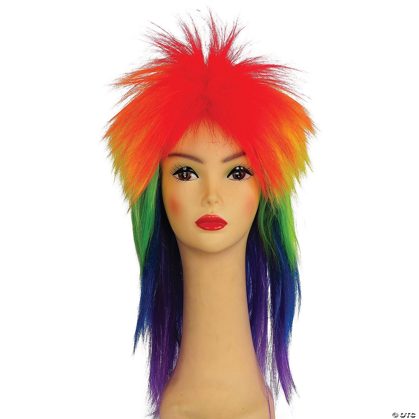 Mens | Adult Punk Fright Wig Rainbow
