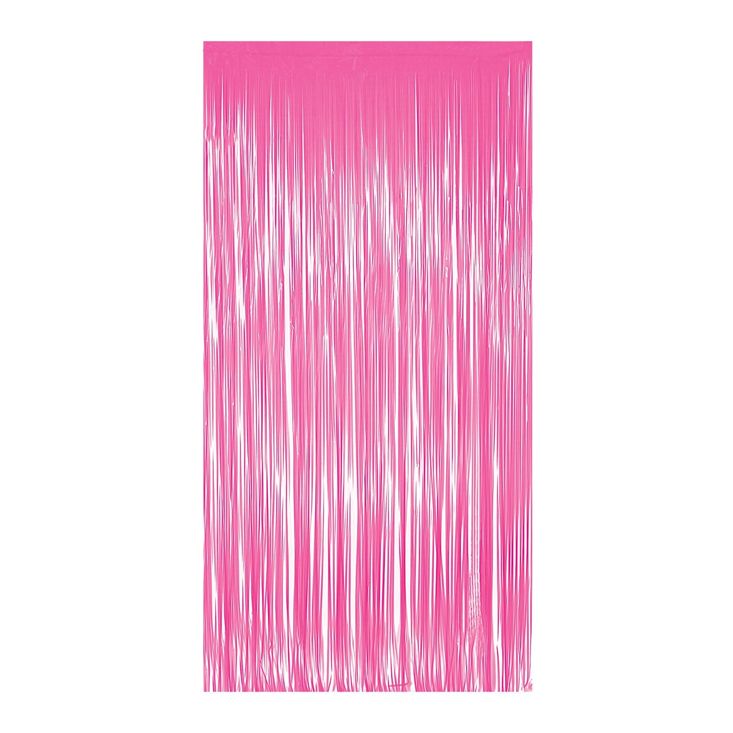 Beistle 1-Ply Plastic Fringe Curtain - Neon Pink - General Occasion | Party