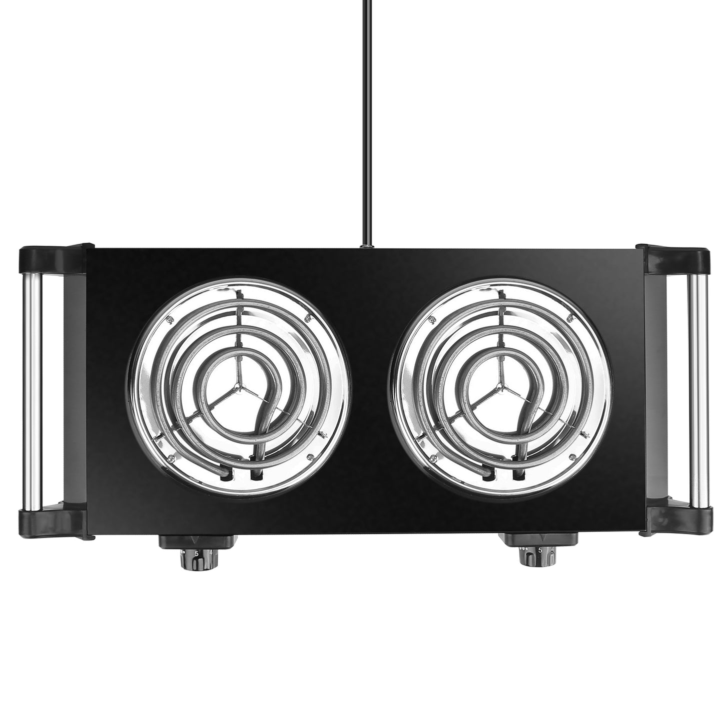 2000W Electric Dual Burner Portable Coil Heating Hot Plate Stove Countertop RV