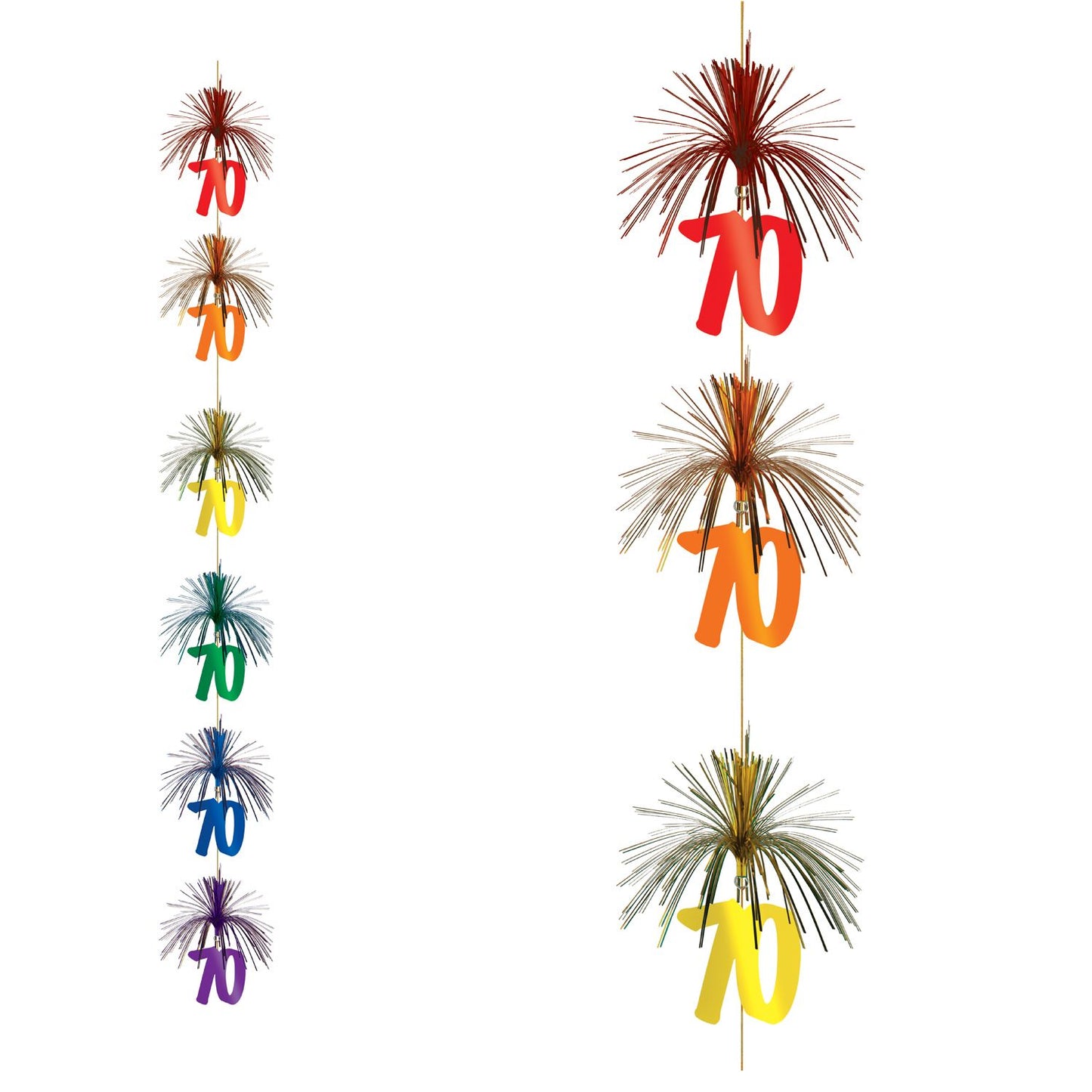 Beistle 70th Firework Stringer - Birthday-Age Specific | Party Supply