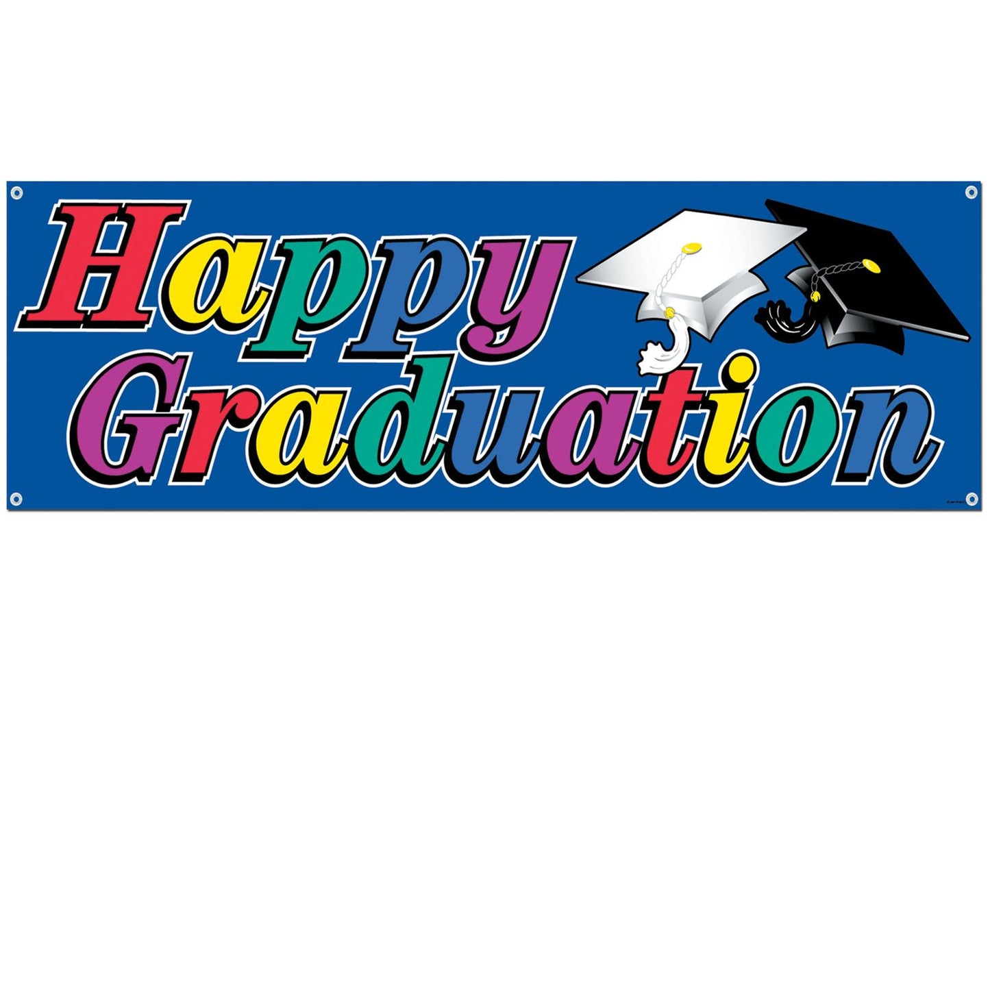 Beistle Happy Graduation Sign Banner - 5 Foot | Party Supply | Decoration