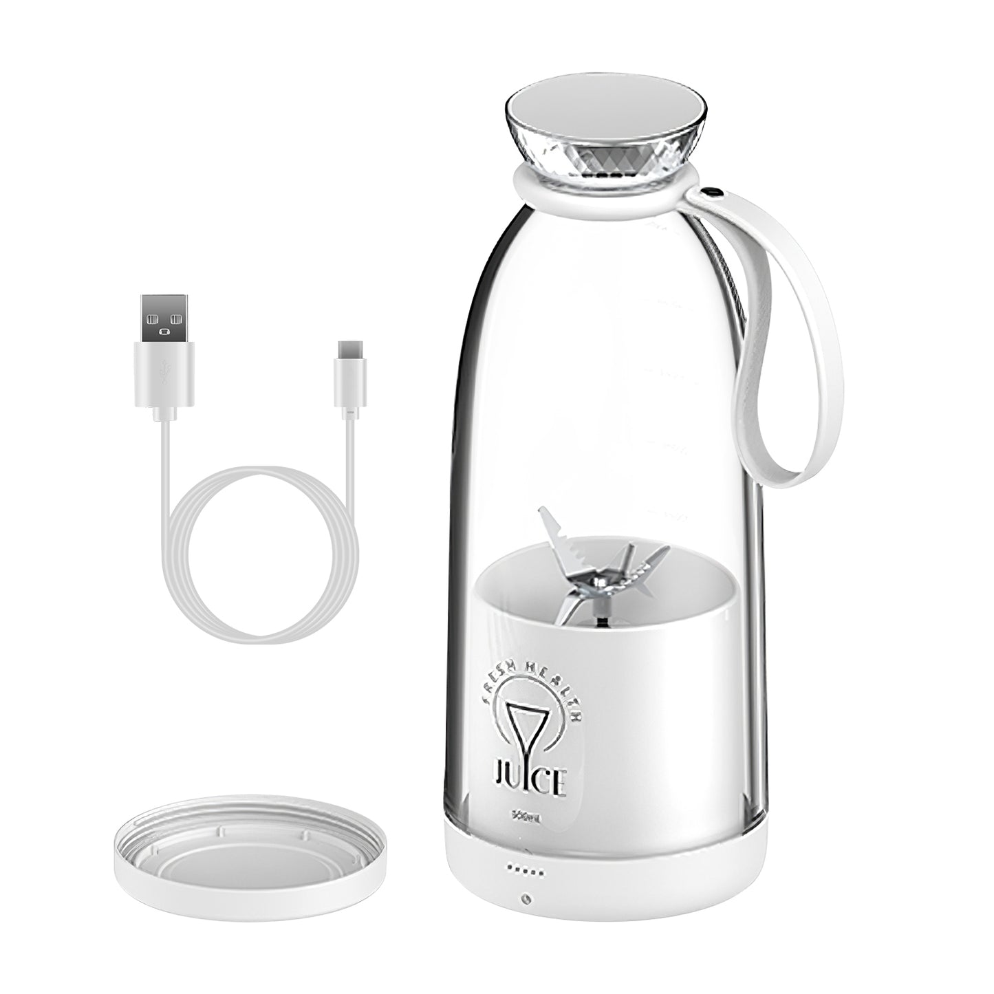 2-in-1 16.9OZ Portable Fruit Blender Electric Rechargeable Juice Cup for Sh 7856