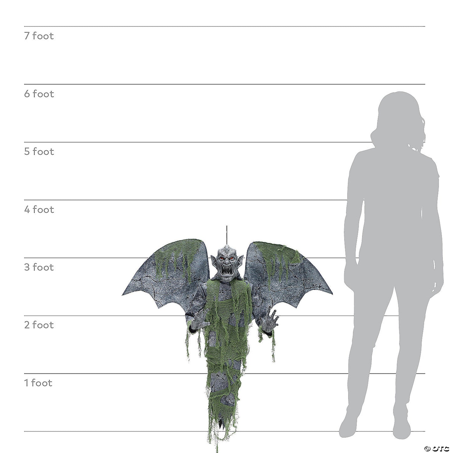 40" Hanging Gargoyle Prop Halloween Decoration